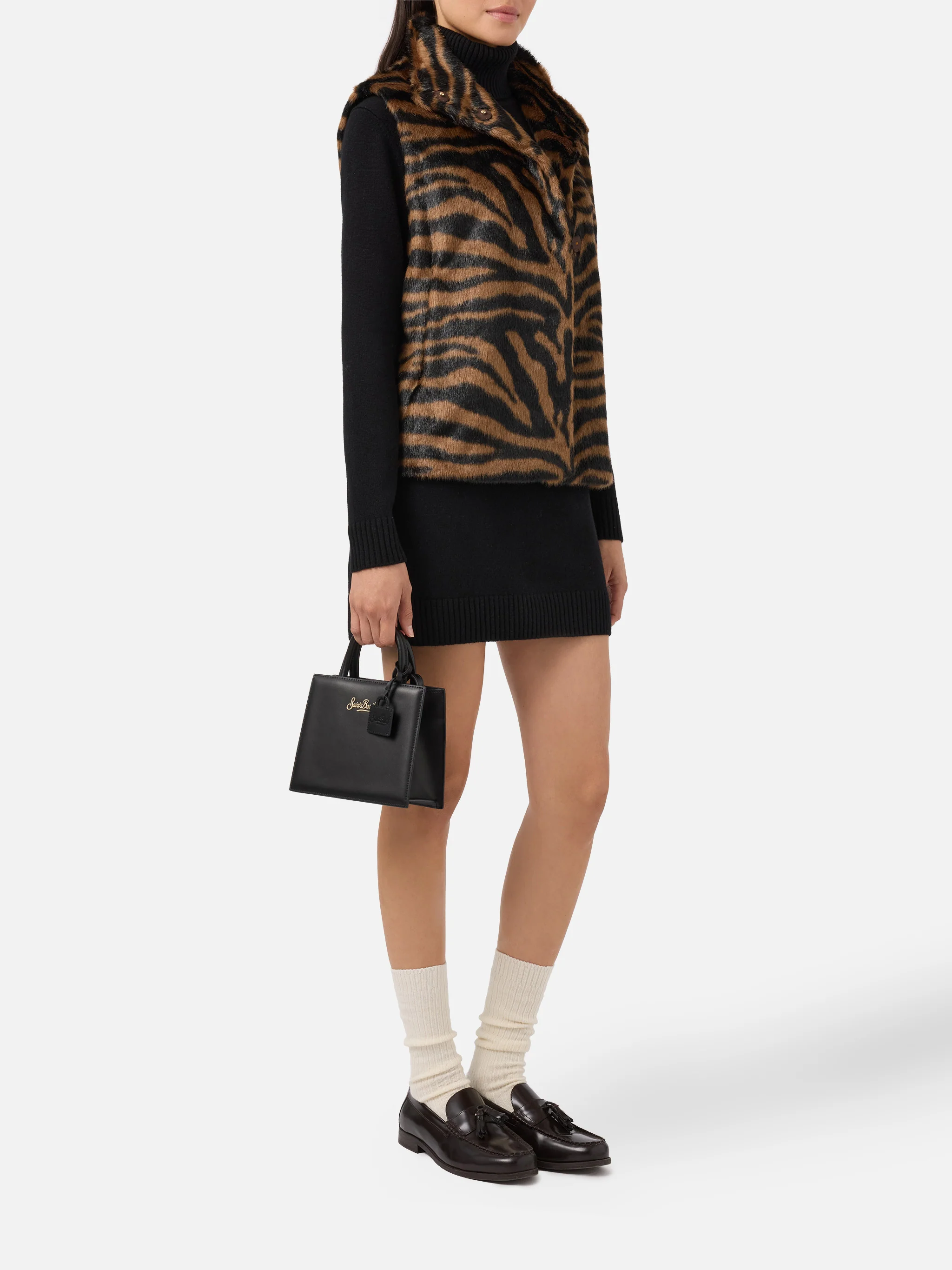 Gilet Ambre in faux fur con stampa zebrata - Image 2