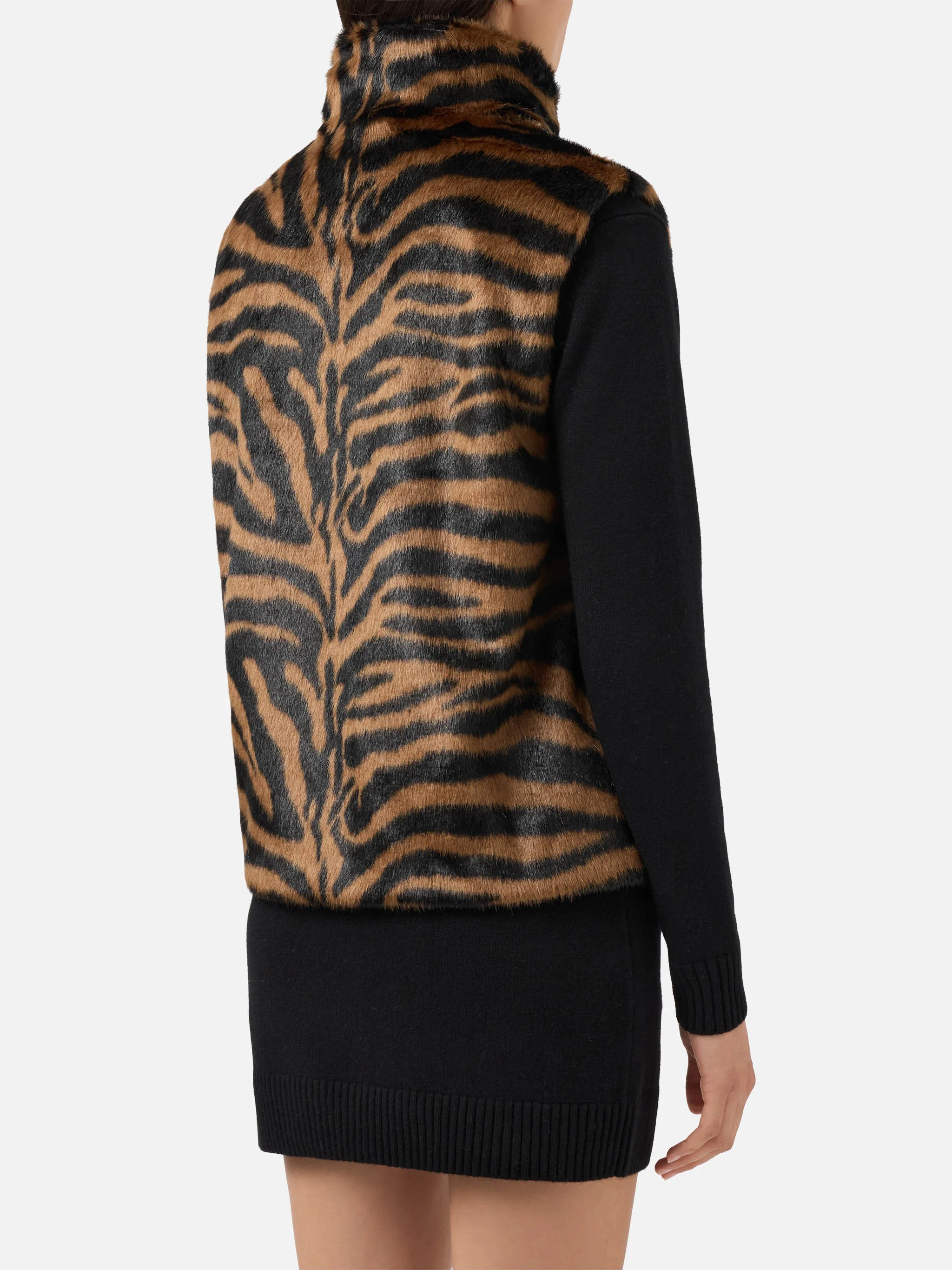 Gilet Ambre in faux fur con stampa zebrata - Image 4