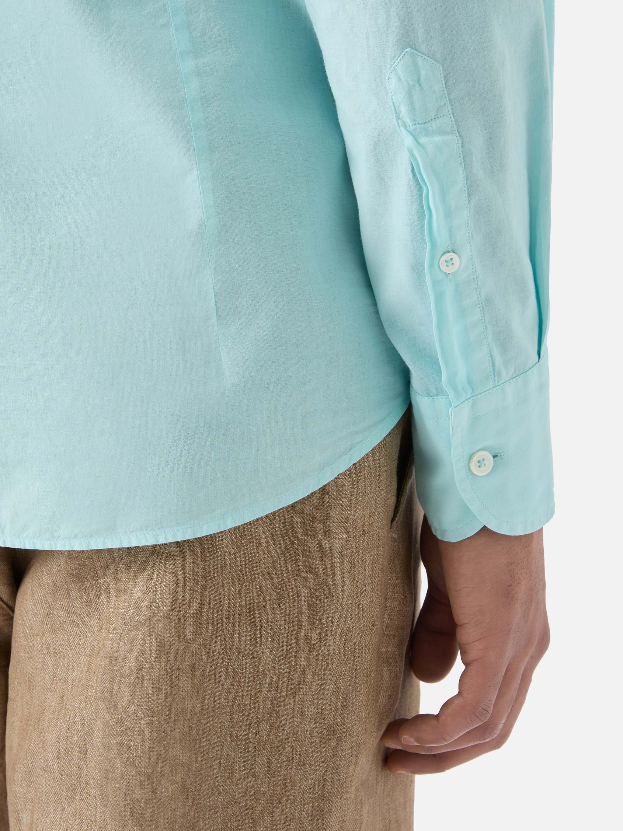 Camicia Chemise Ice in voile di cotone verde acqua - Image 4