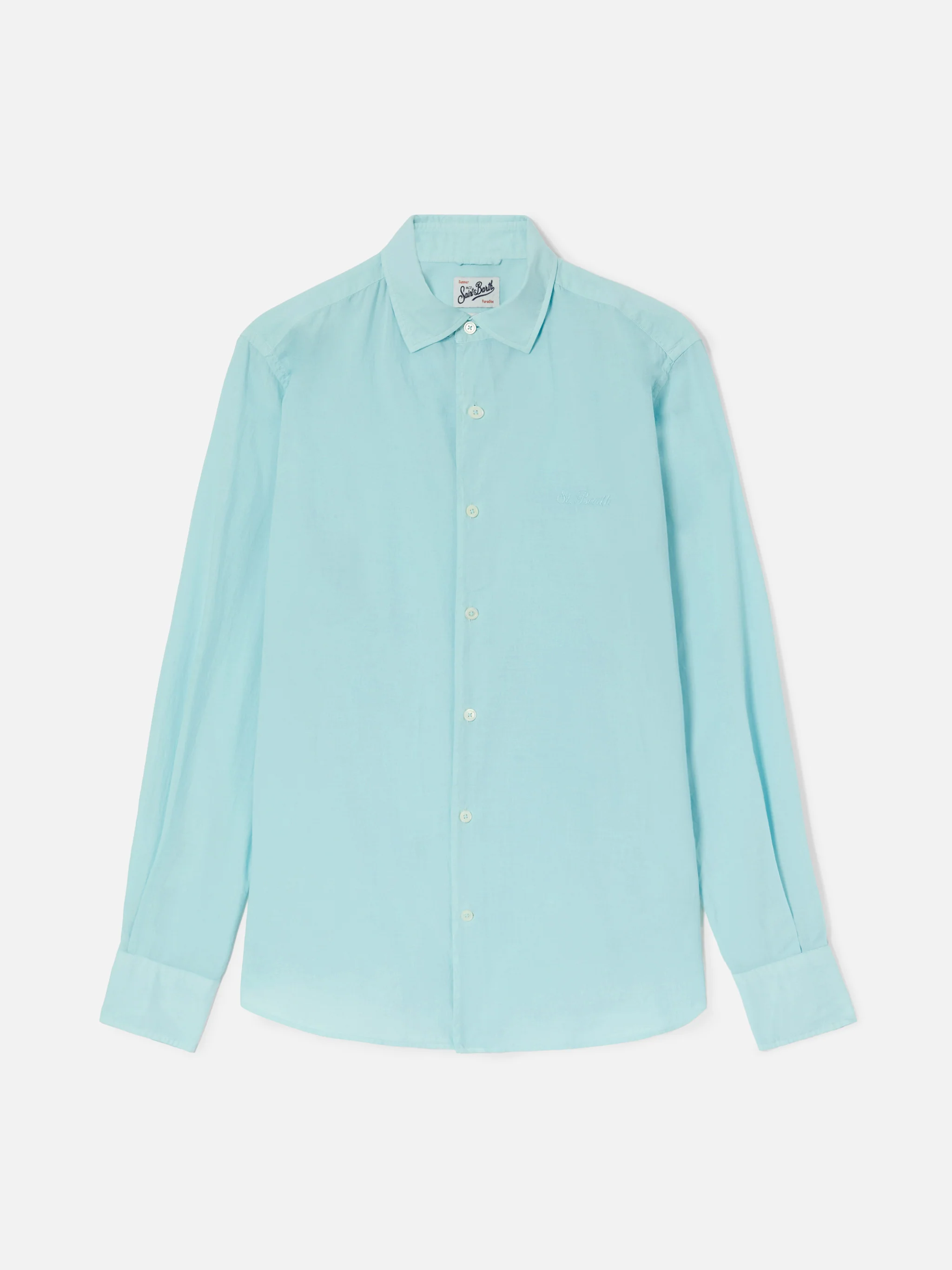 Camicia Chemise Ice in voile di cotone verde acqua - Image 5