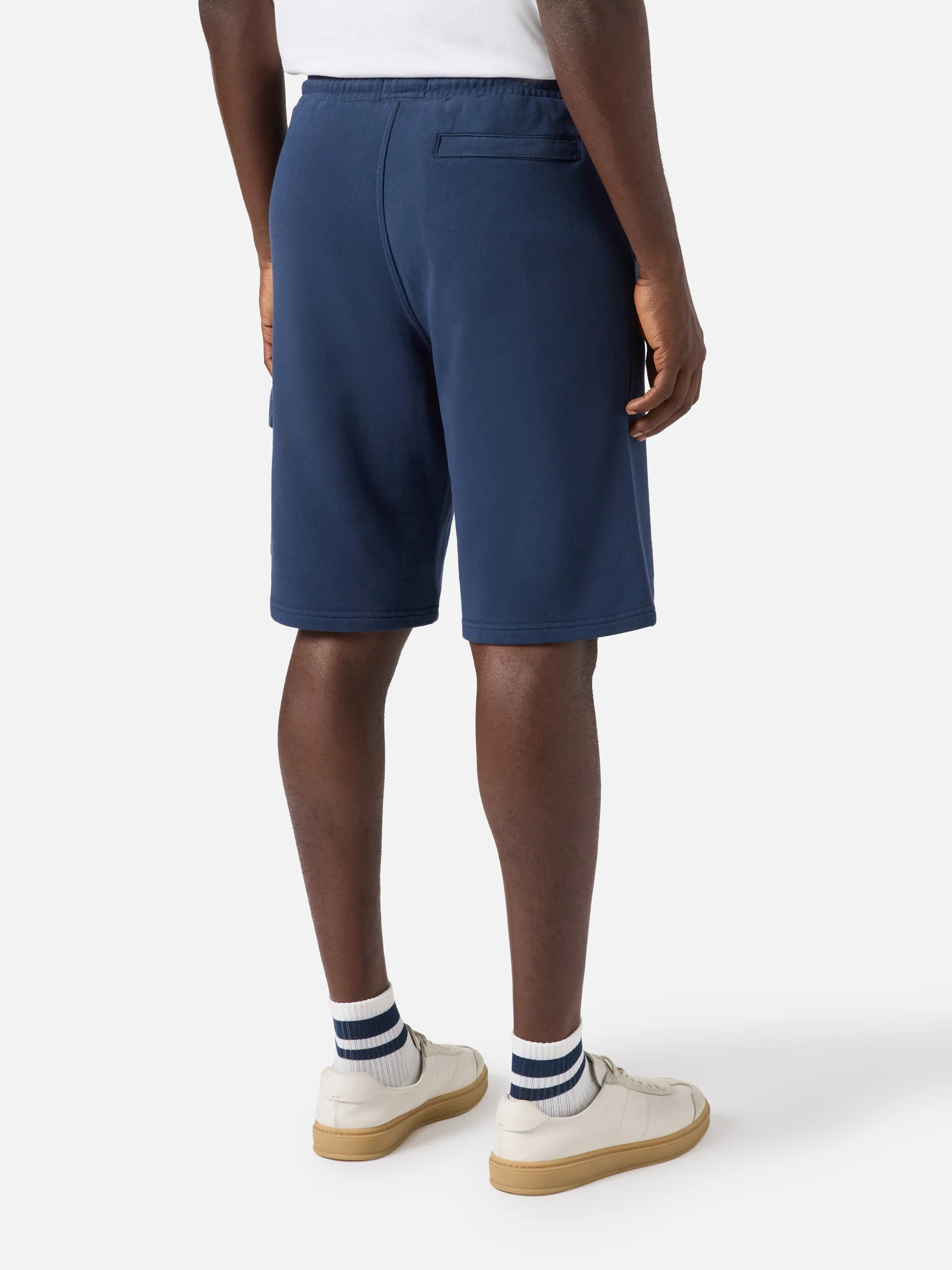 Bermuda Argo in cotone blu navy con tasca cargo - Image 3