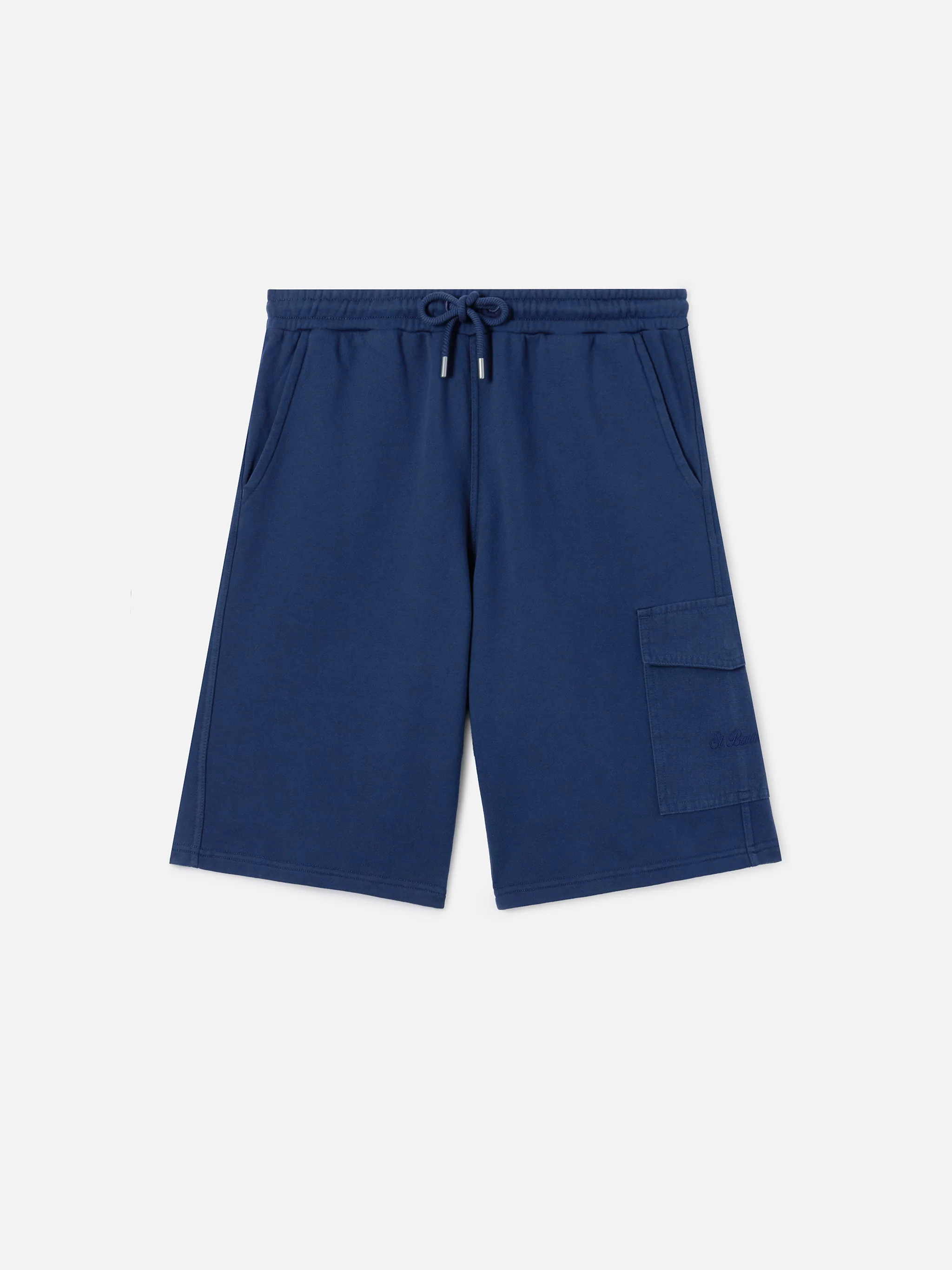 Bermuda Argo in cotone blu navy con tasca cargo - Image 4