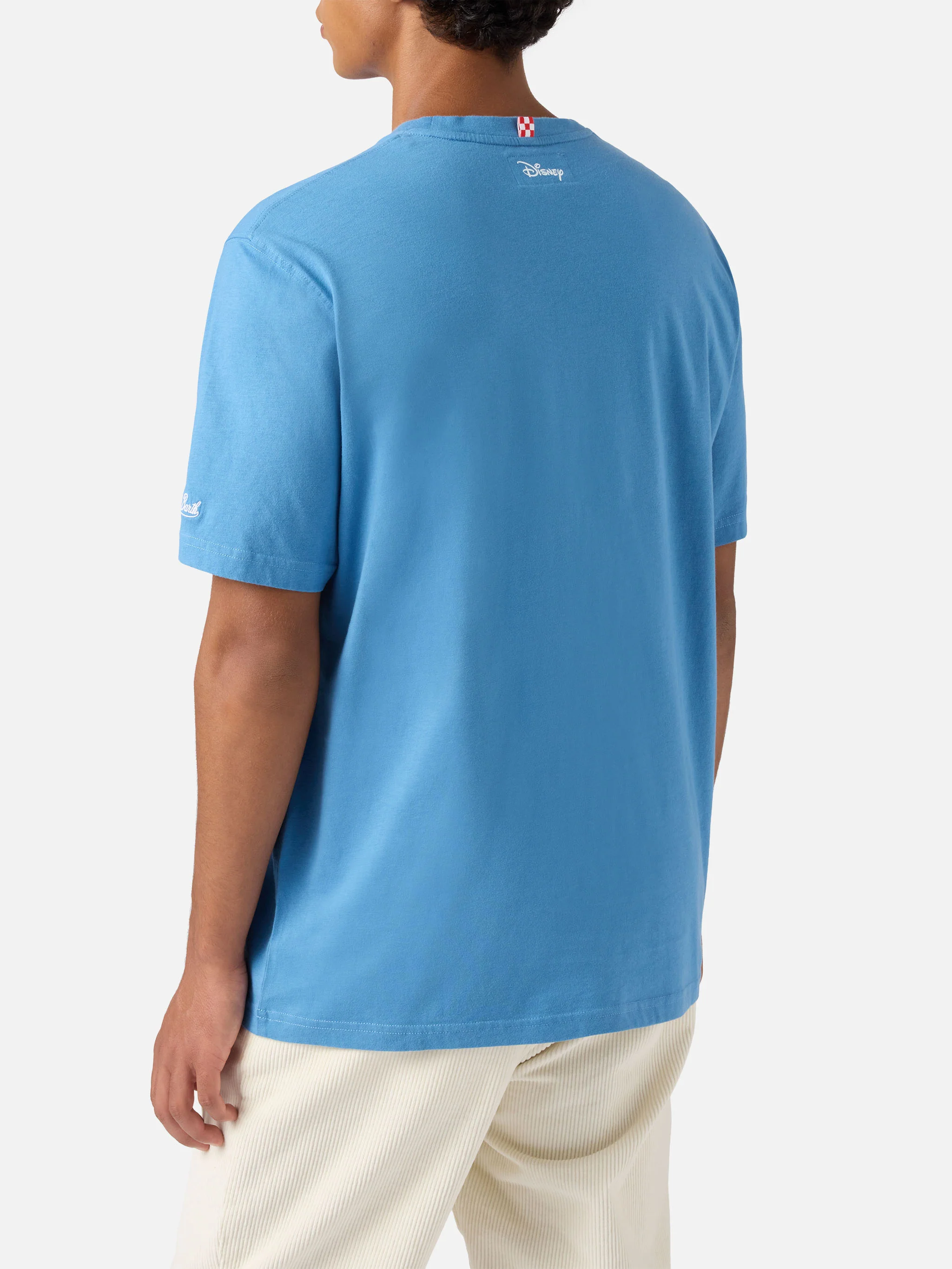 T-shirt Arnott in cotone blu avio con ricamo zio Paperone Problem Solver | DISNEY SPECIAL EDITION - Image 4