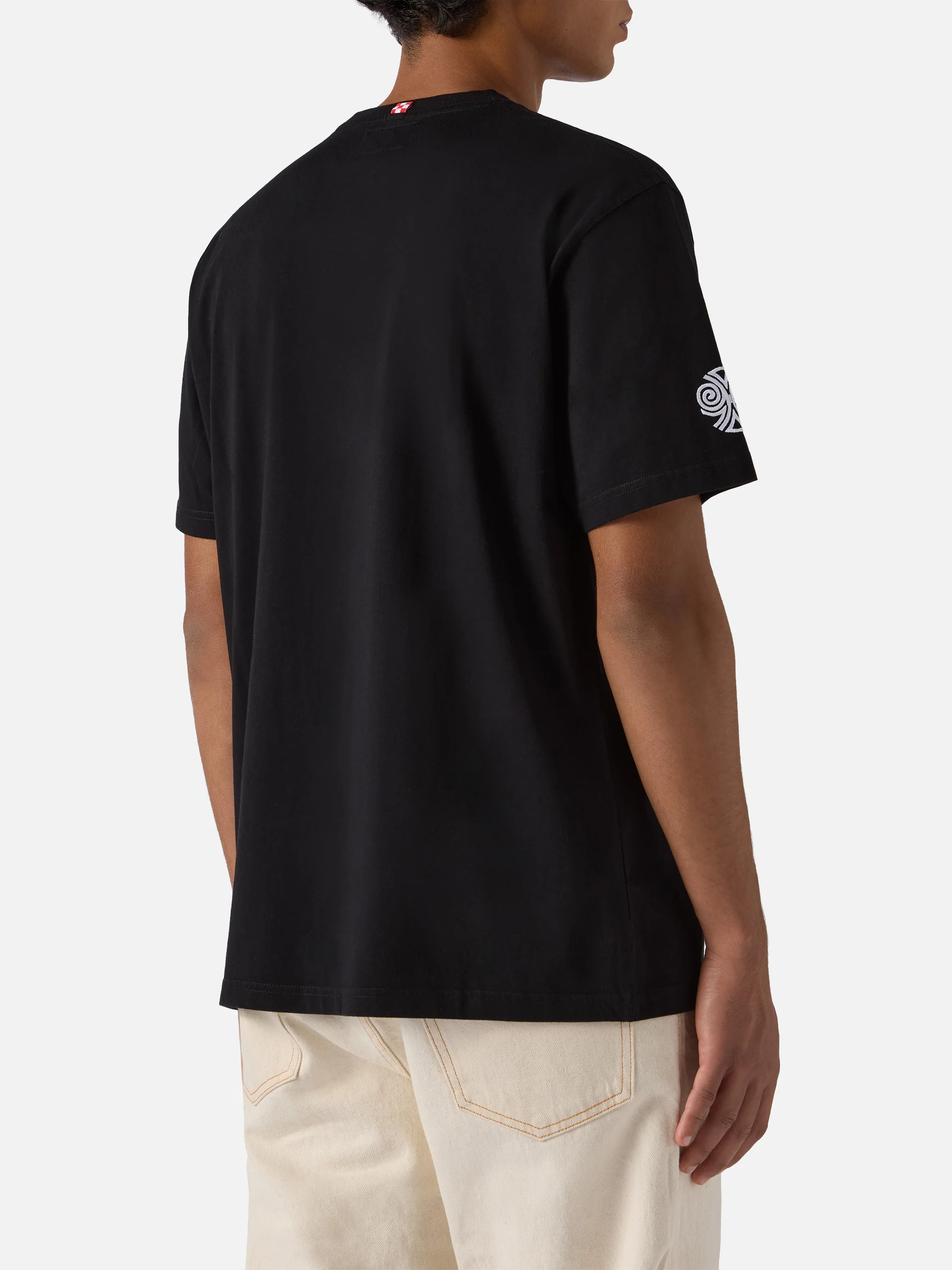 T-shirt Arnott in cotone nero con stampa Nepentha | NEPENTHA SPECIAL EDITION - Image 4