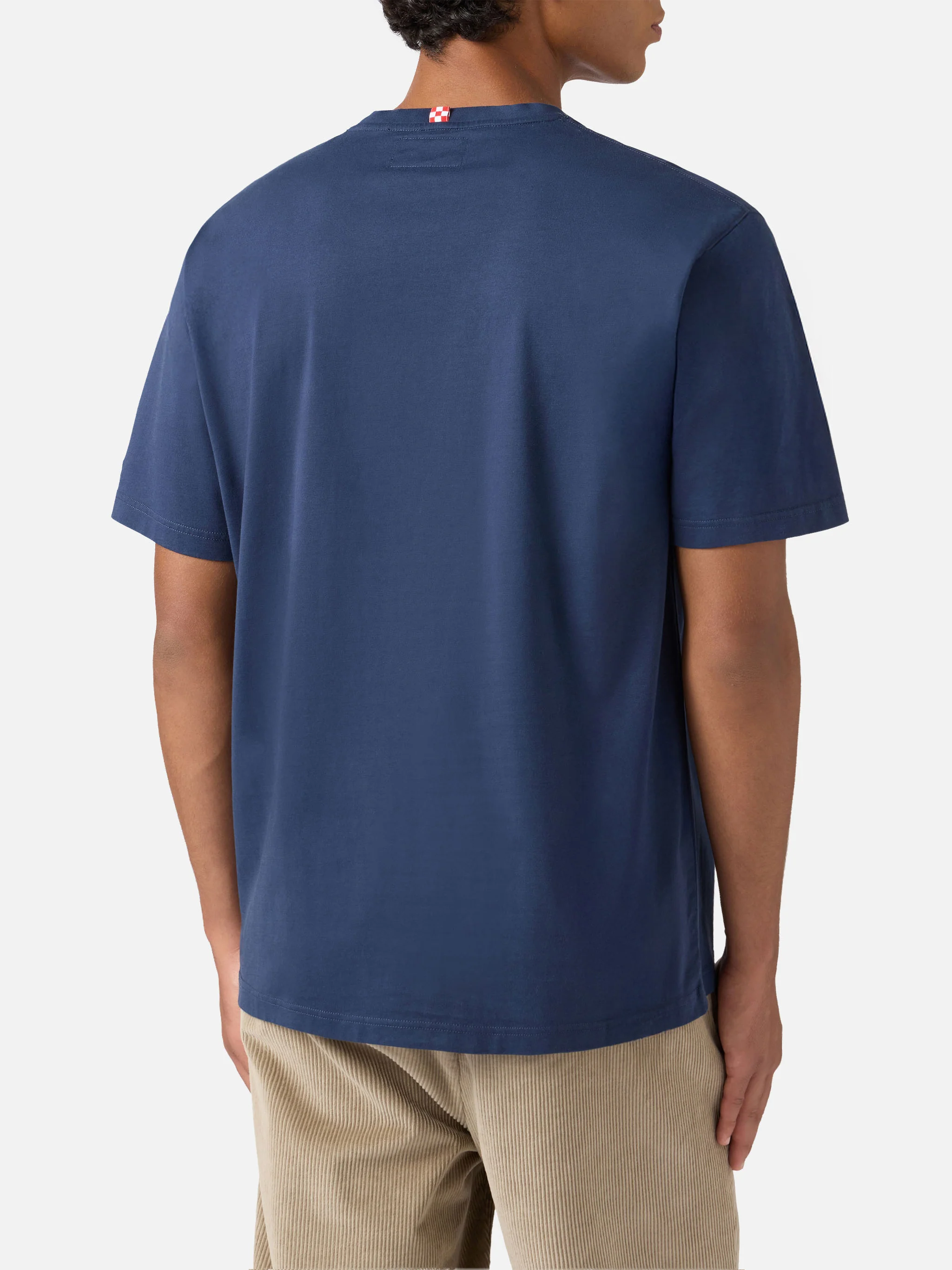 T-shirt Arnott in cotone blu con ricamo Caffè Corretti Negroni Sbagliati - Image 4