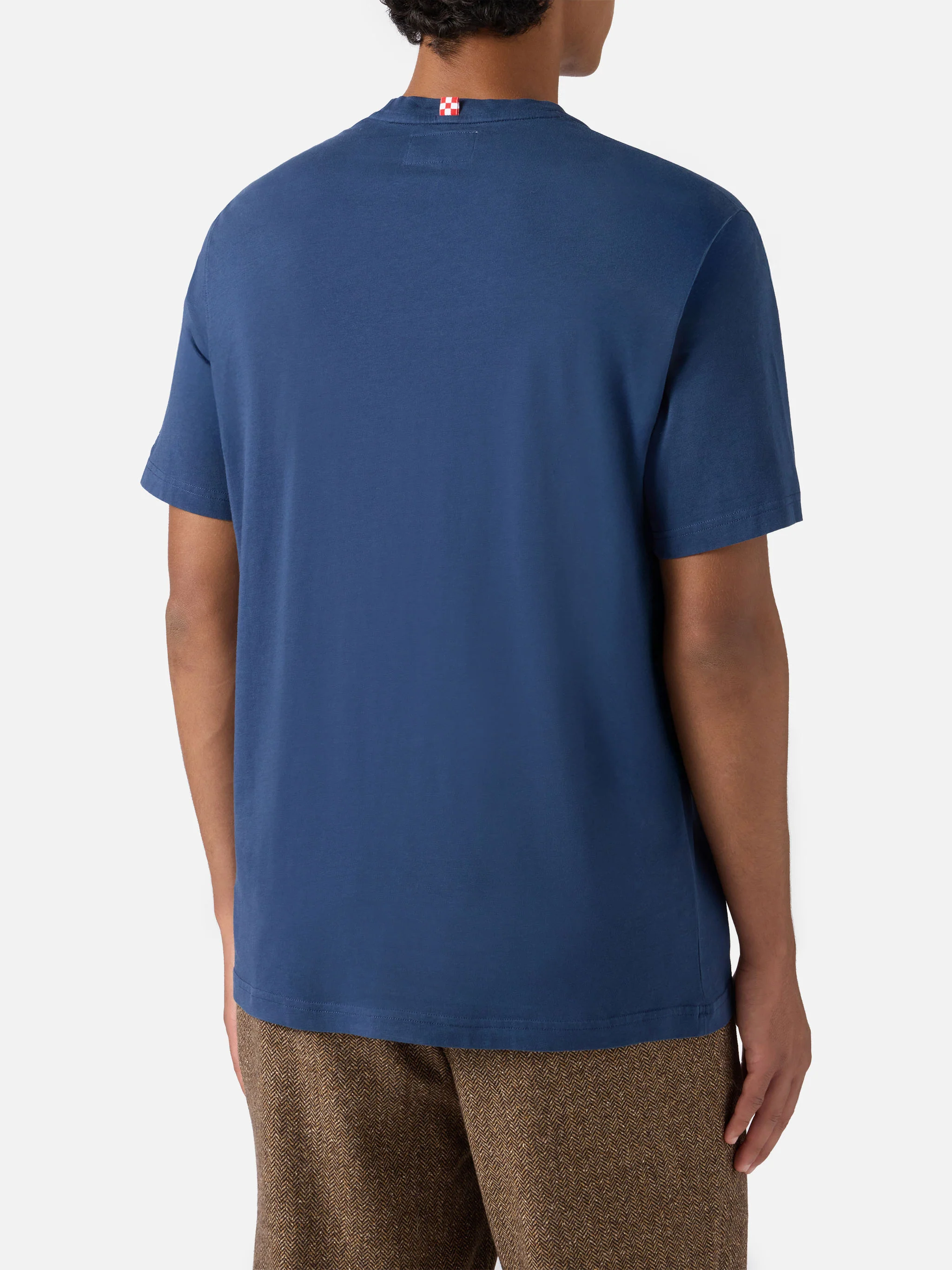T-shirt Arnott in cotone blu con ricamo Grand Slam e stampa bottiglie - Image 4
