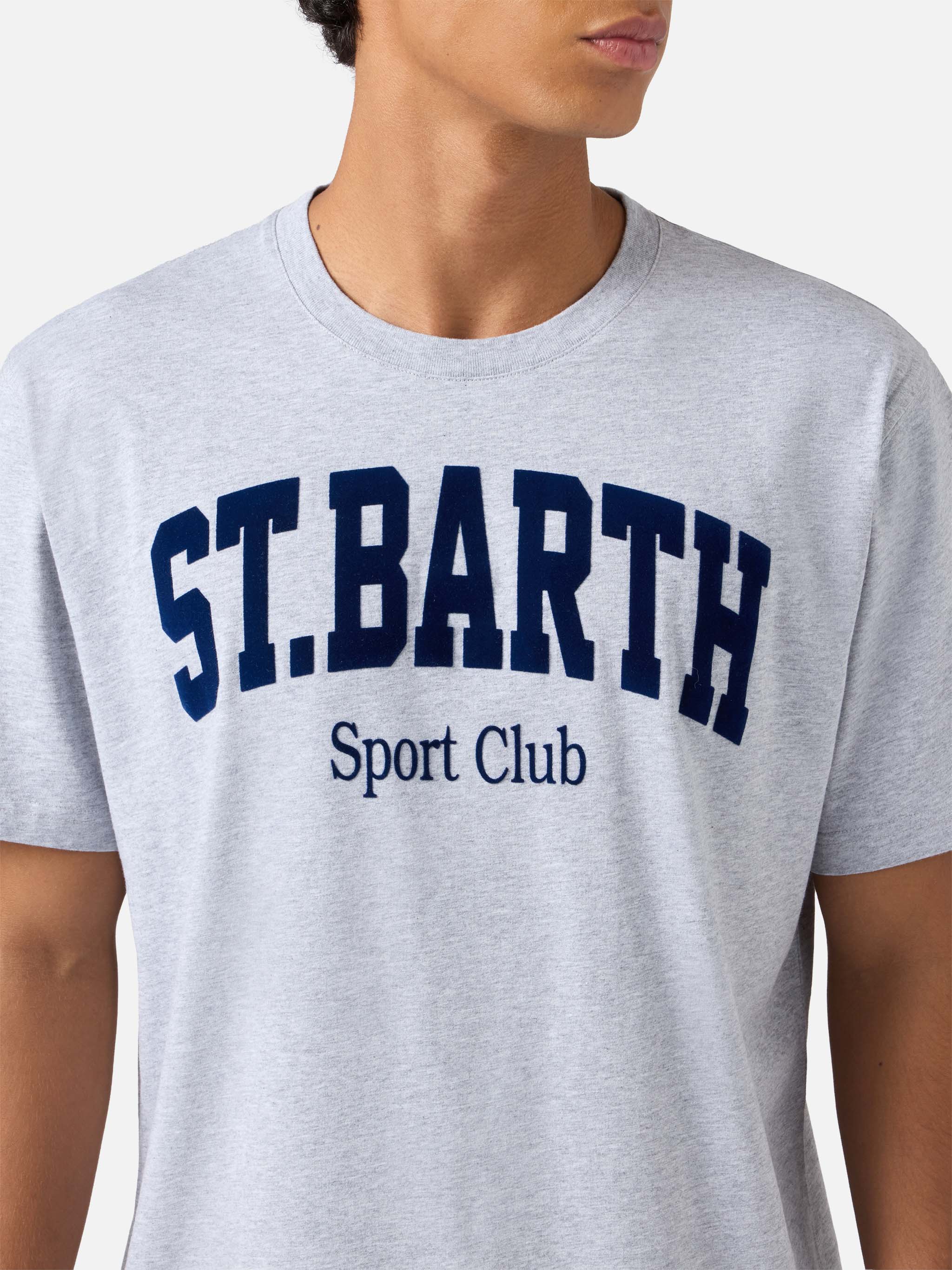 T-shirt Arnott in cotone blu con stampa flock  St. Barth Sport Club - Image 3
