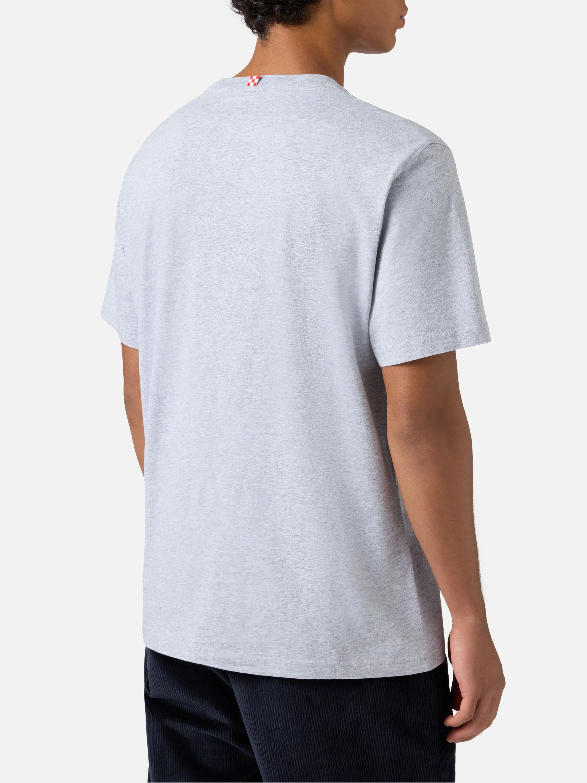 T-shirt Arnott in cotone blu con stampa flock  St. Barth Sport Club - Image 4