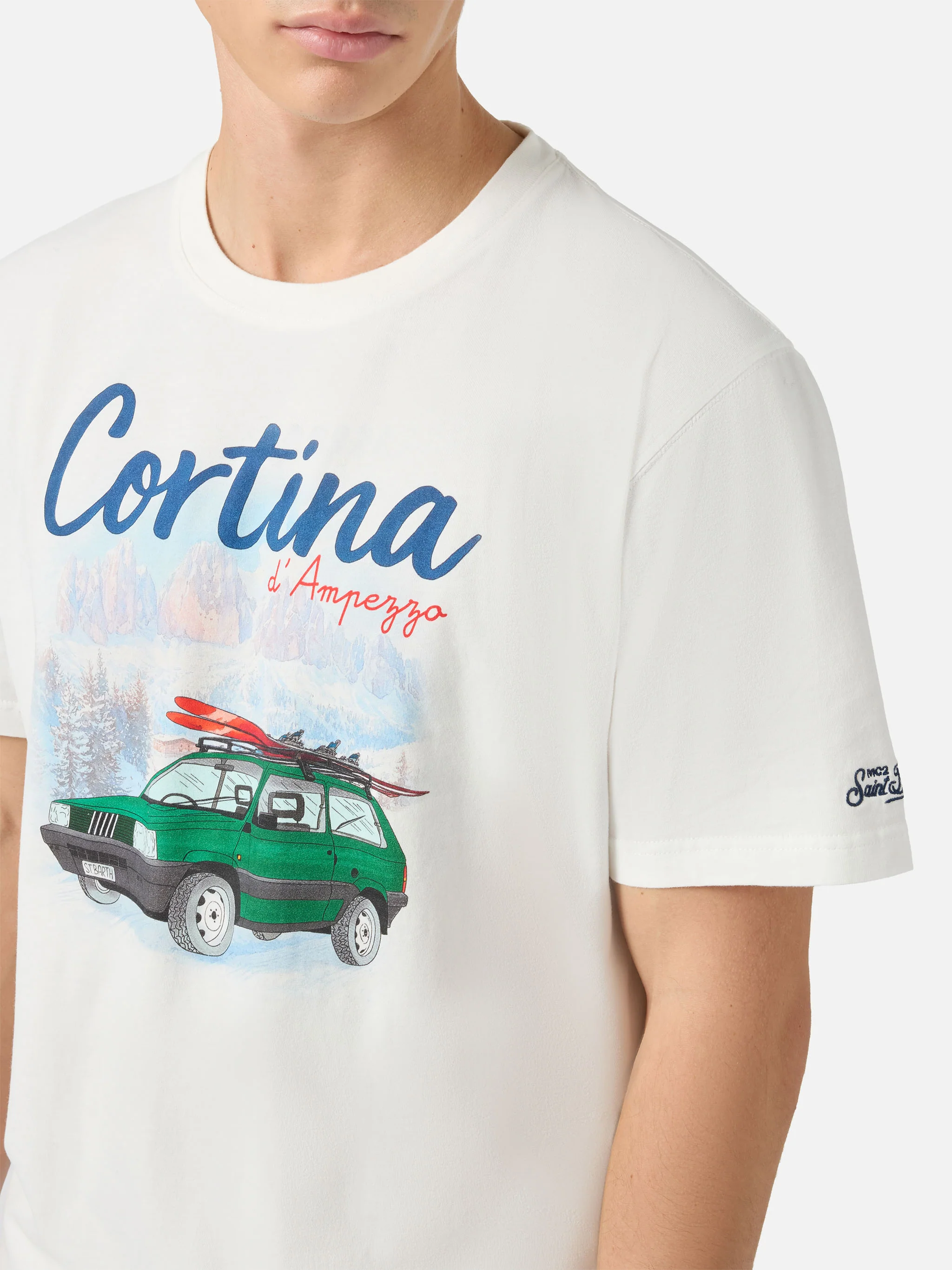 T-shirt Arnott Warm in cotone organico warm touch con stampa Panda Cortina - Image 2