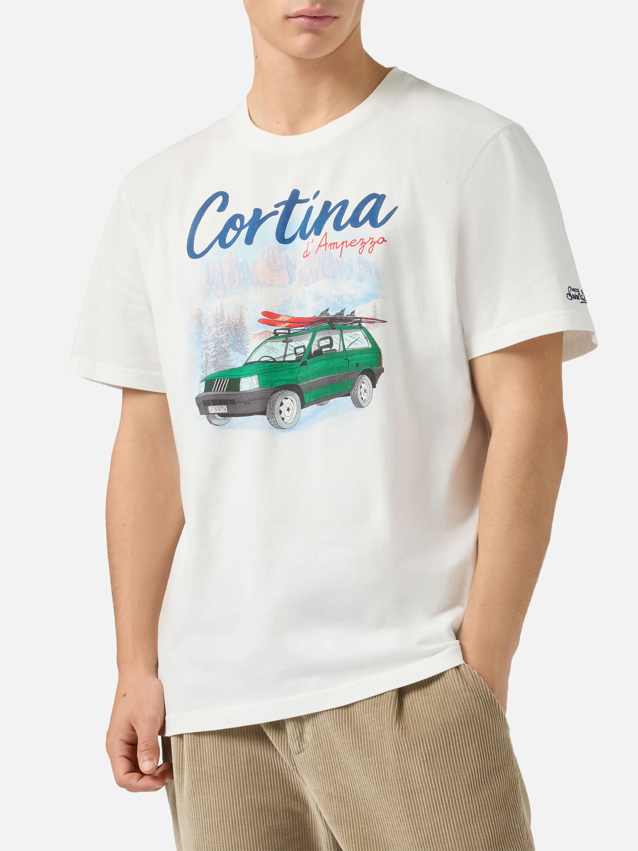 T-shirt Arnott Warm in cotone organico warm touch con stampa Panda Cortina - Image 3