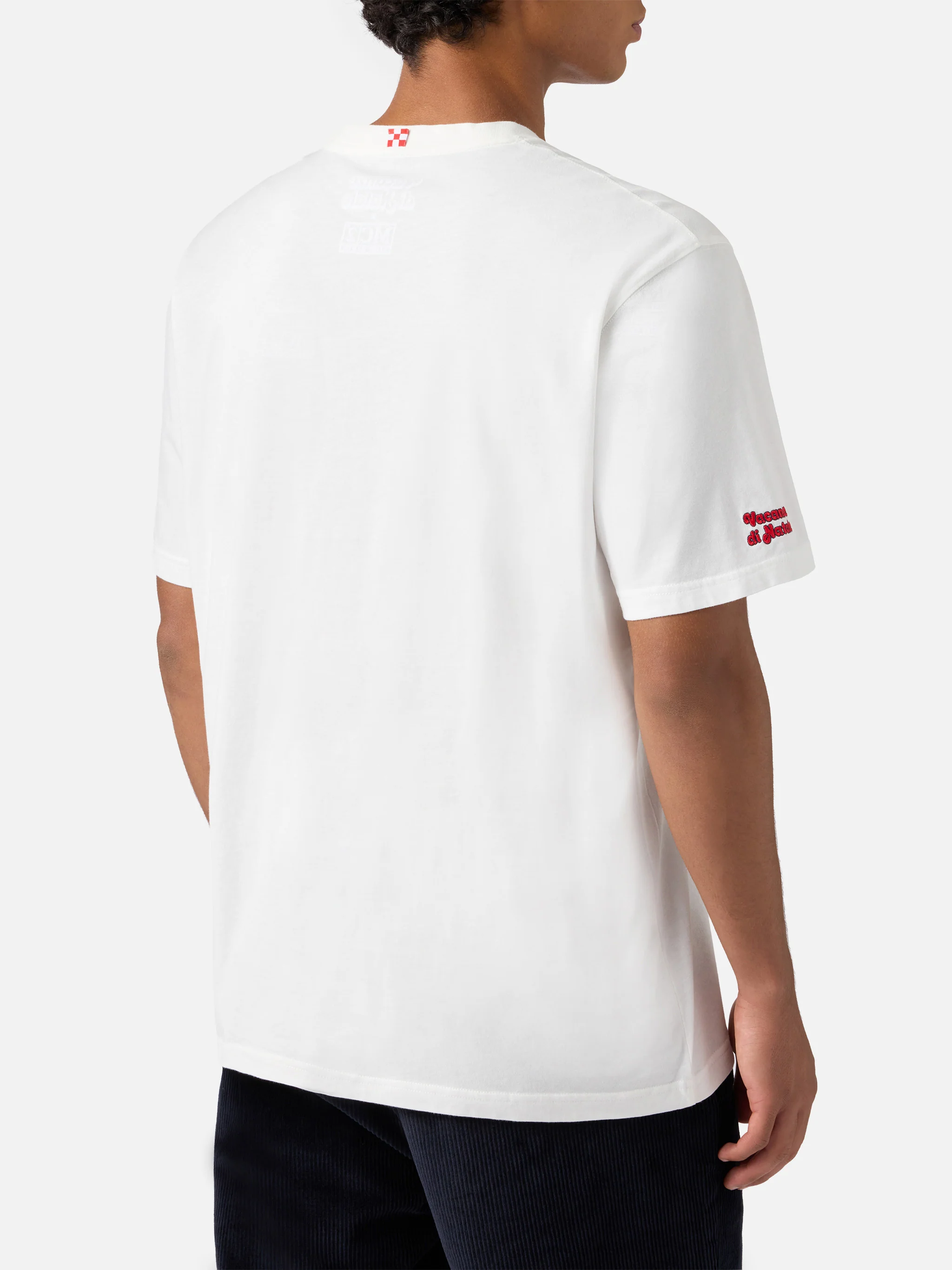T-shirt Arnott Warm in cotone invernale bianco con ricamo E nun m'angoscià | VACANZE DI NATALE SPECIAL EDITION - Image 4