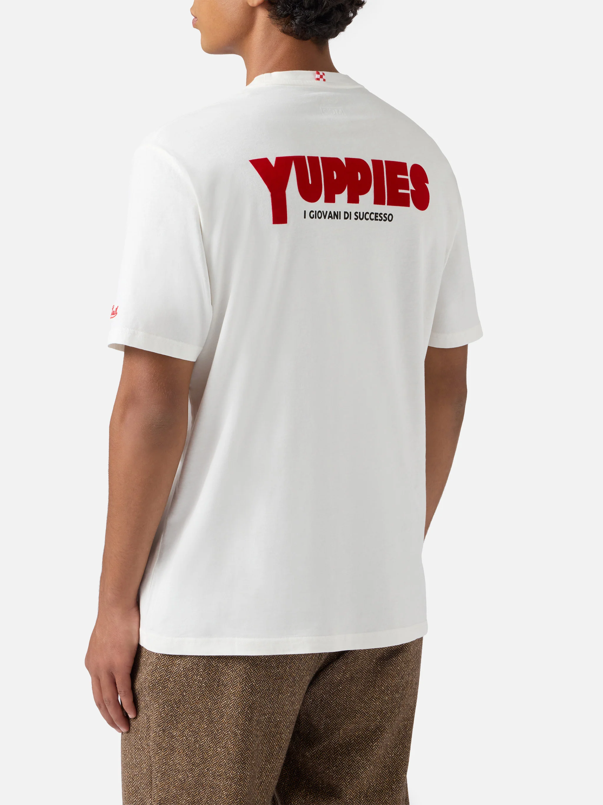 T-shirt Arnott Warm in cotone invernale bianco con stampa Yuppies | YUPPIES SPECIAL EDITION - Image 3