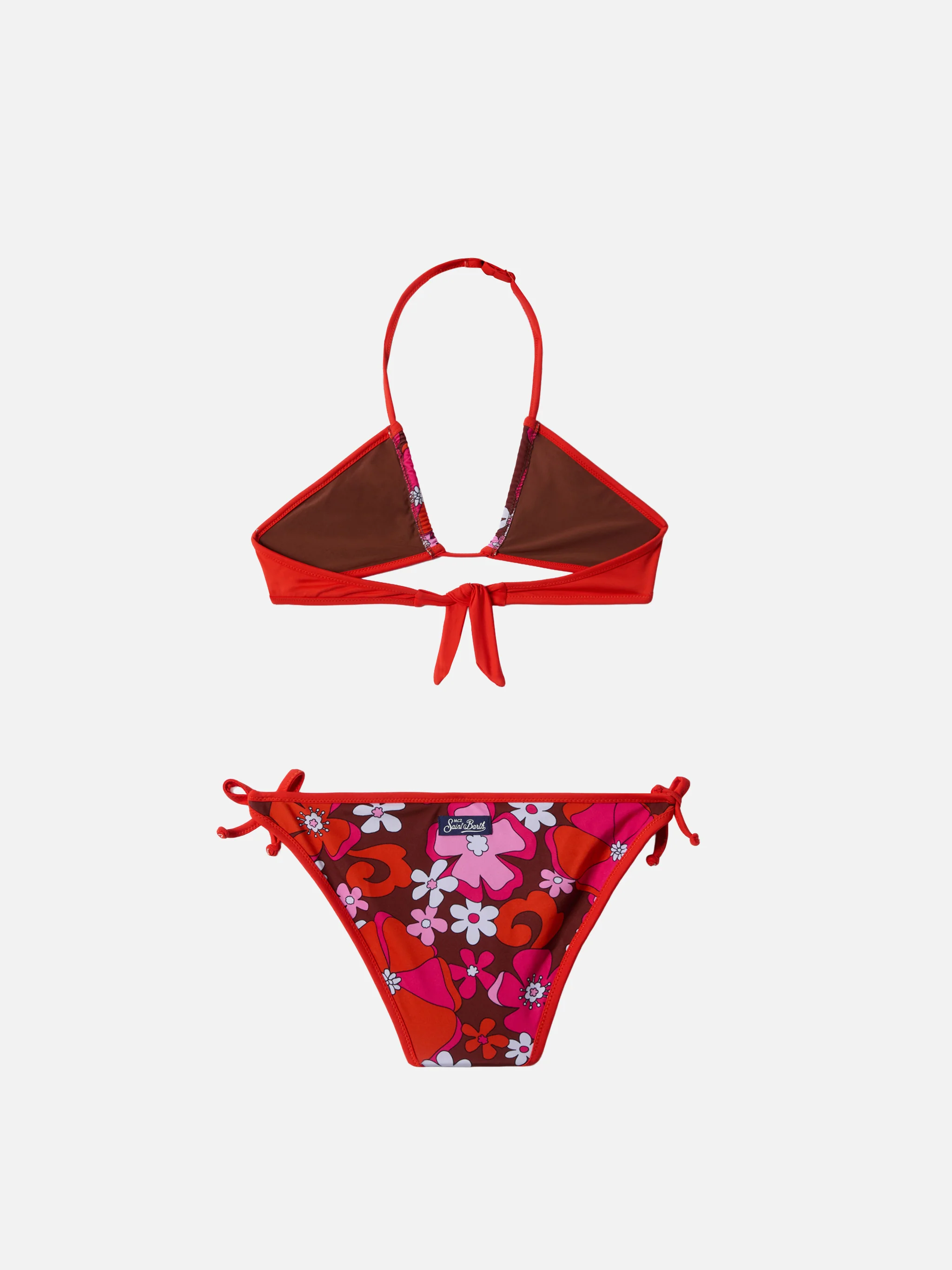 Bikini Aryanna a fascia con stampa fiori retrò - Image 2