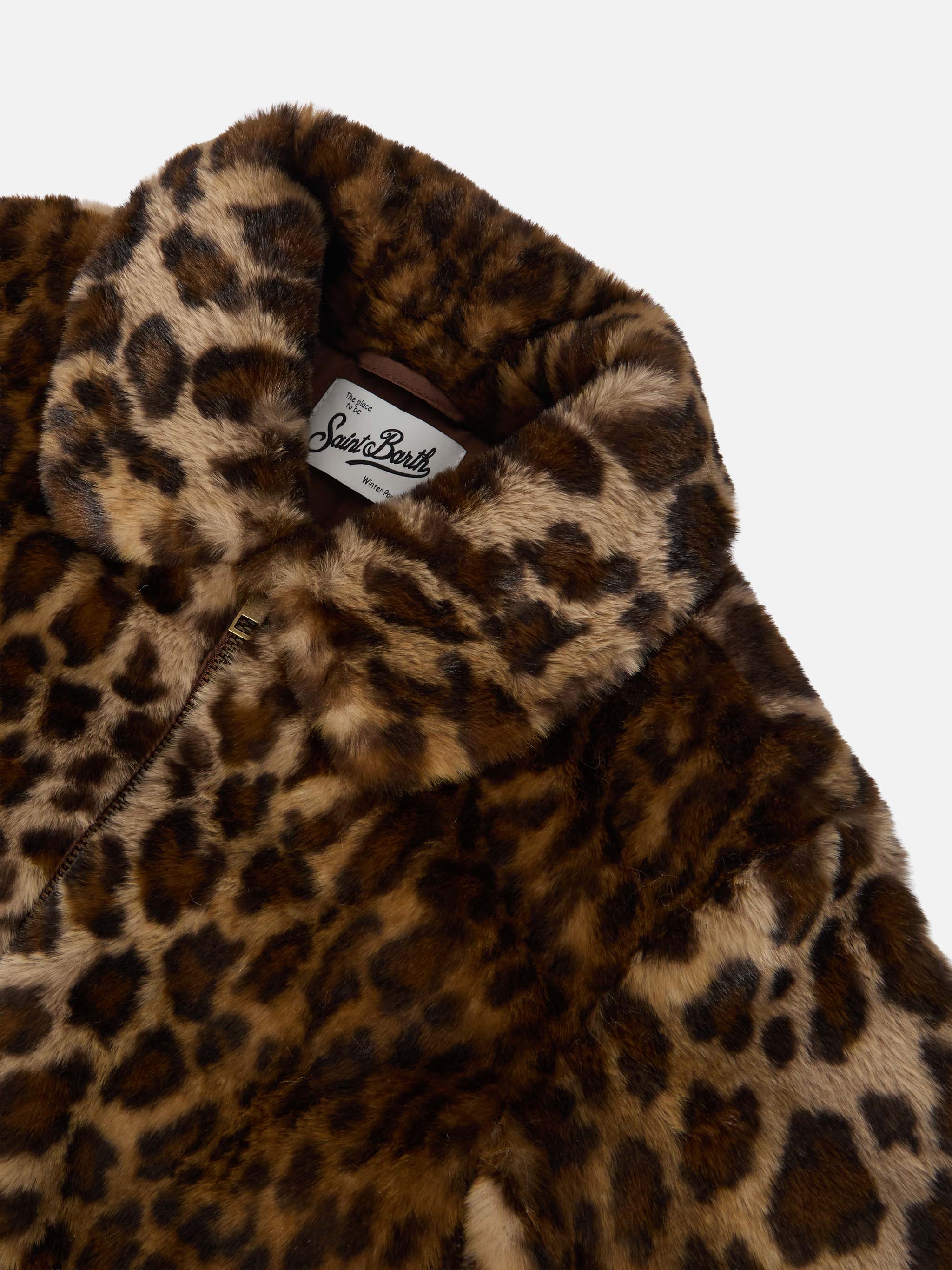Giacca bambina Aveline in faux fur con stampa leopardata - Image 2