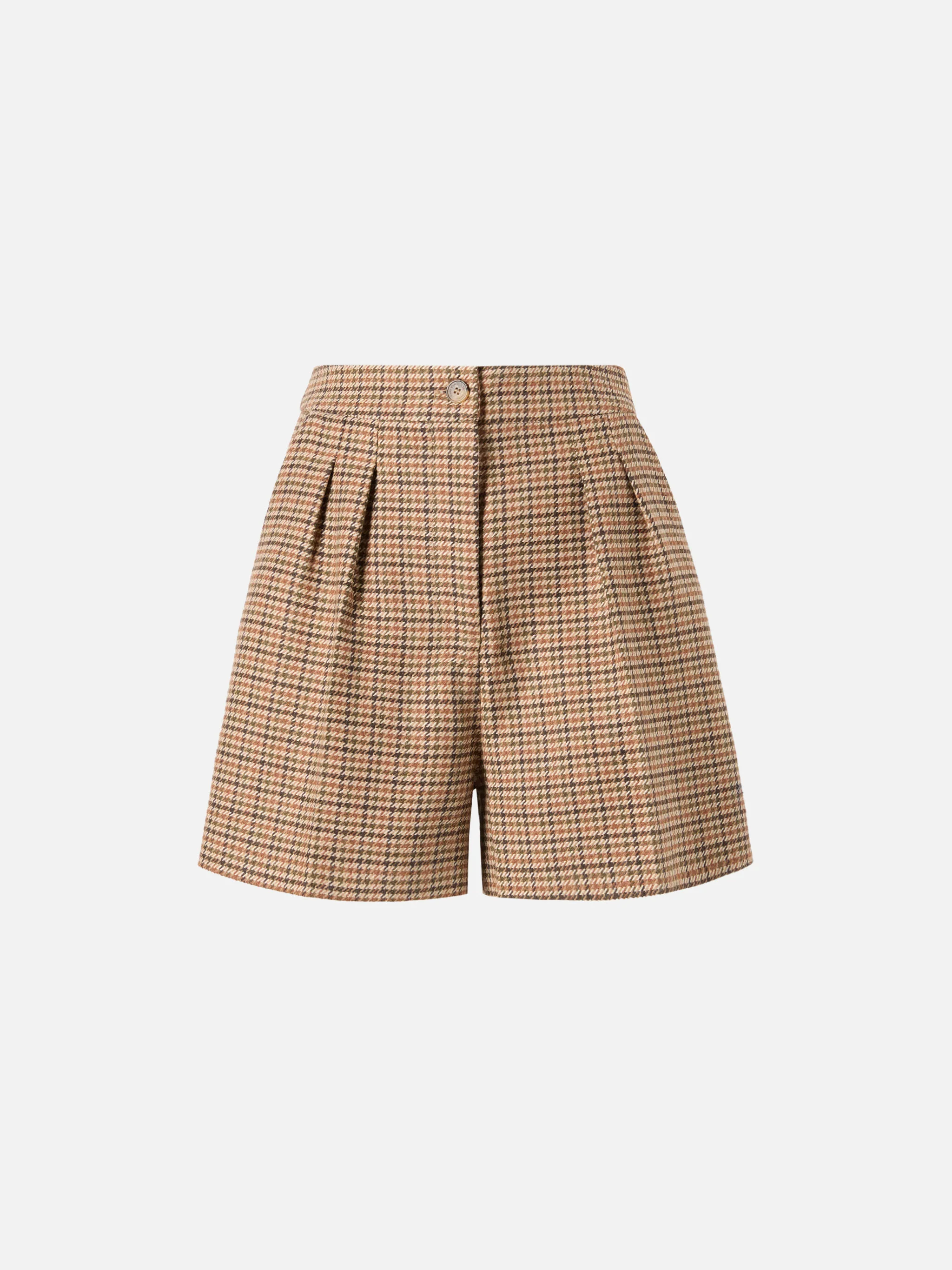 Shorts Aya in tessuto pied de poule con doppia piega - Image 5