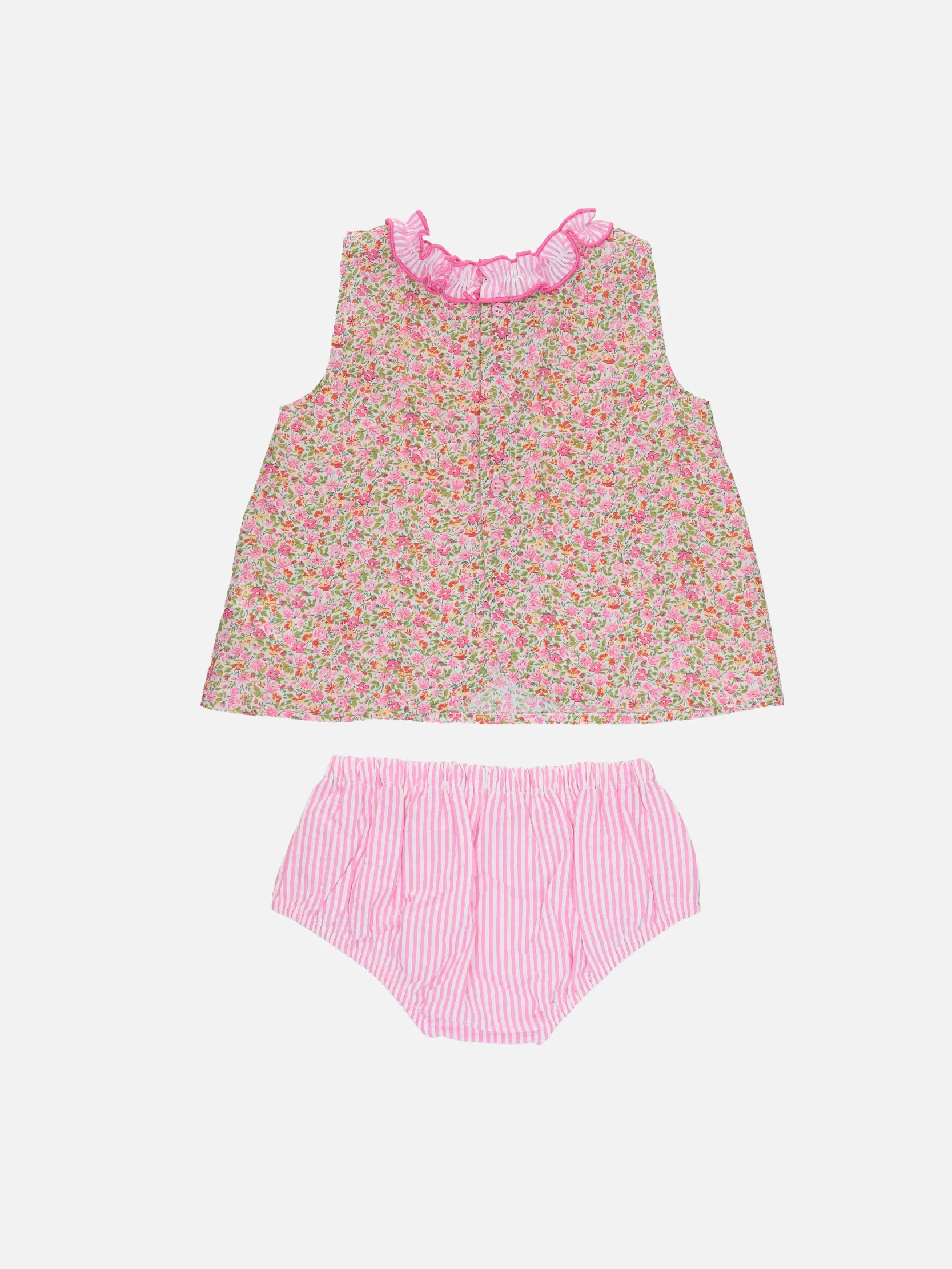 Abito Abbie in cotone per neonata Hanna Rose con top e calzoncini | REALIZZATO CON TESSUTO LIBERTY - Image 2