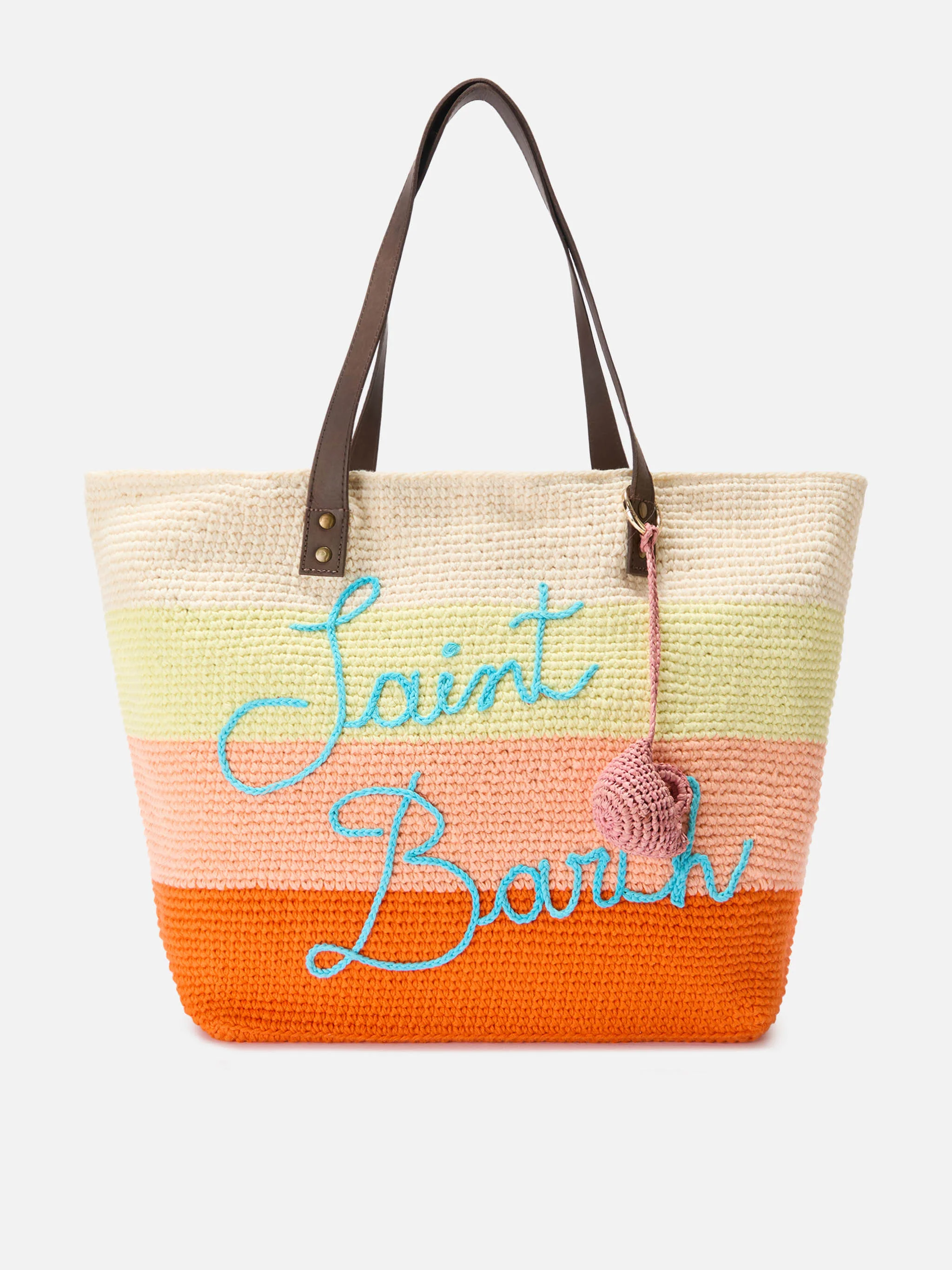 Charm da borsa a forma di mini bag in rafia - Image 2