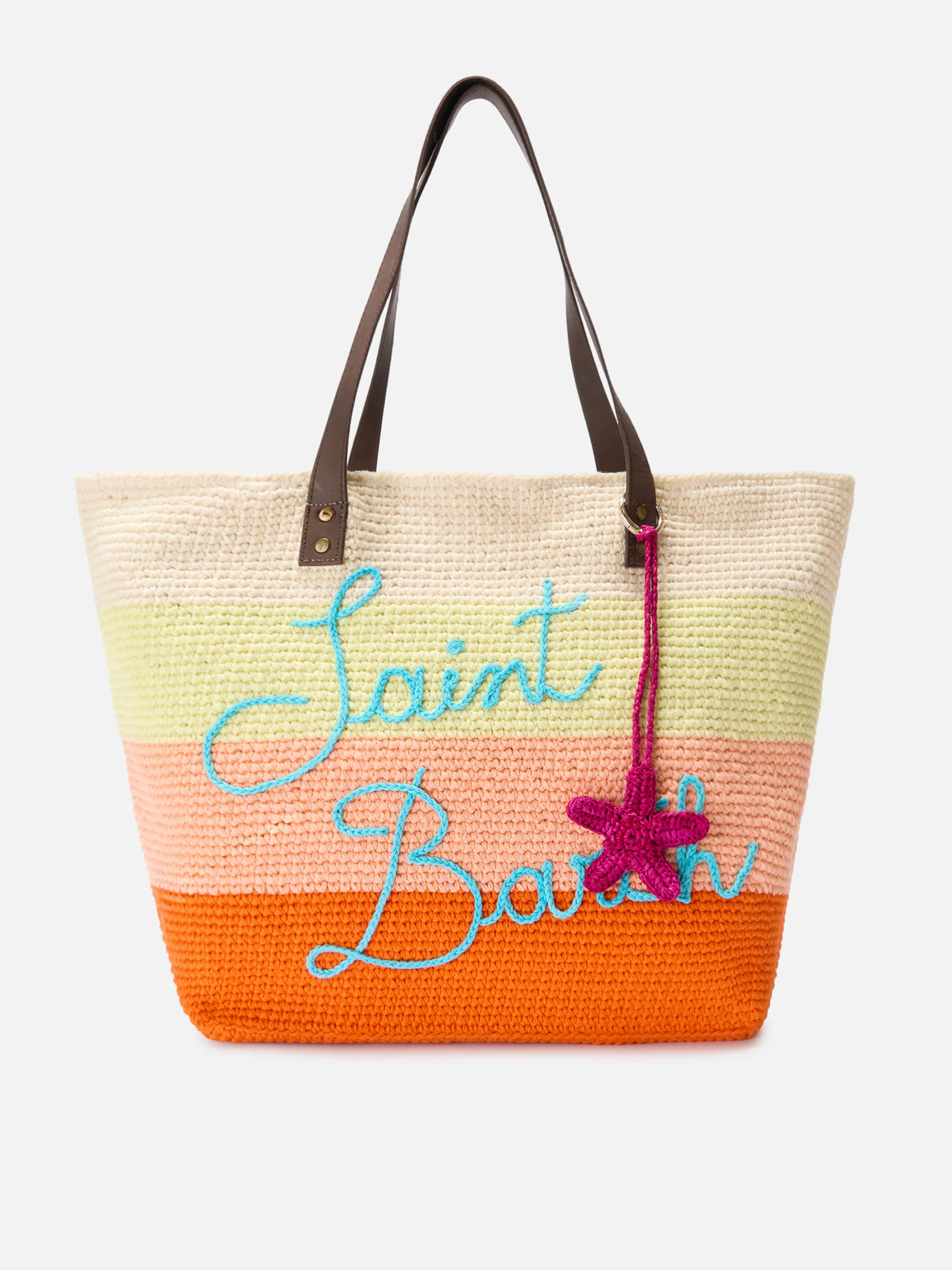 Charm per borsa con mini stella marina in rafia - Image 2