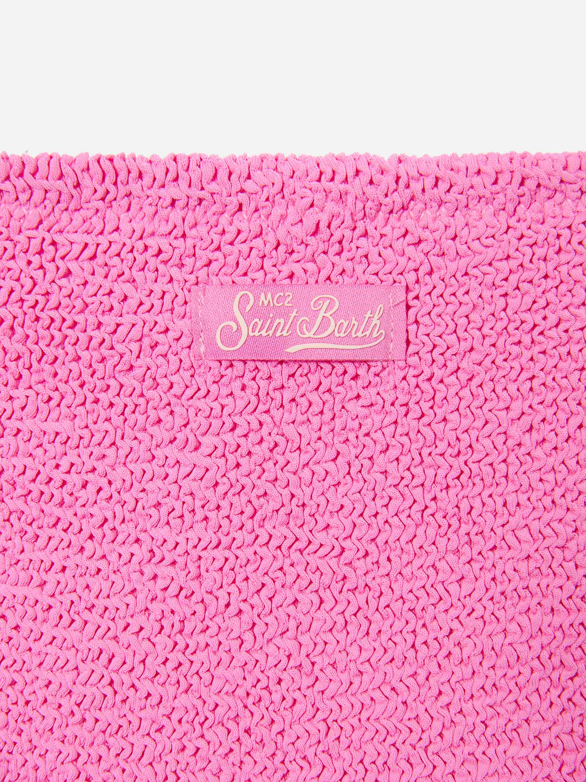 Bikini Baker in tessuto crinkle rosa scuro - Image 3