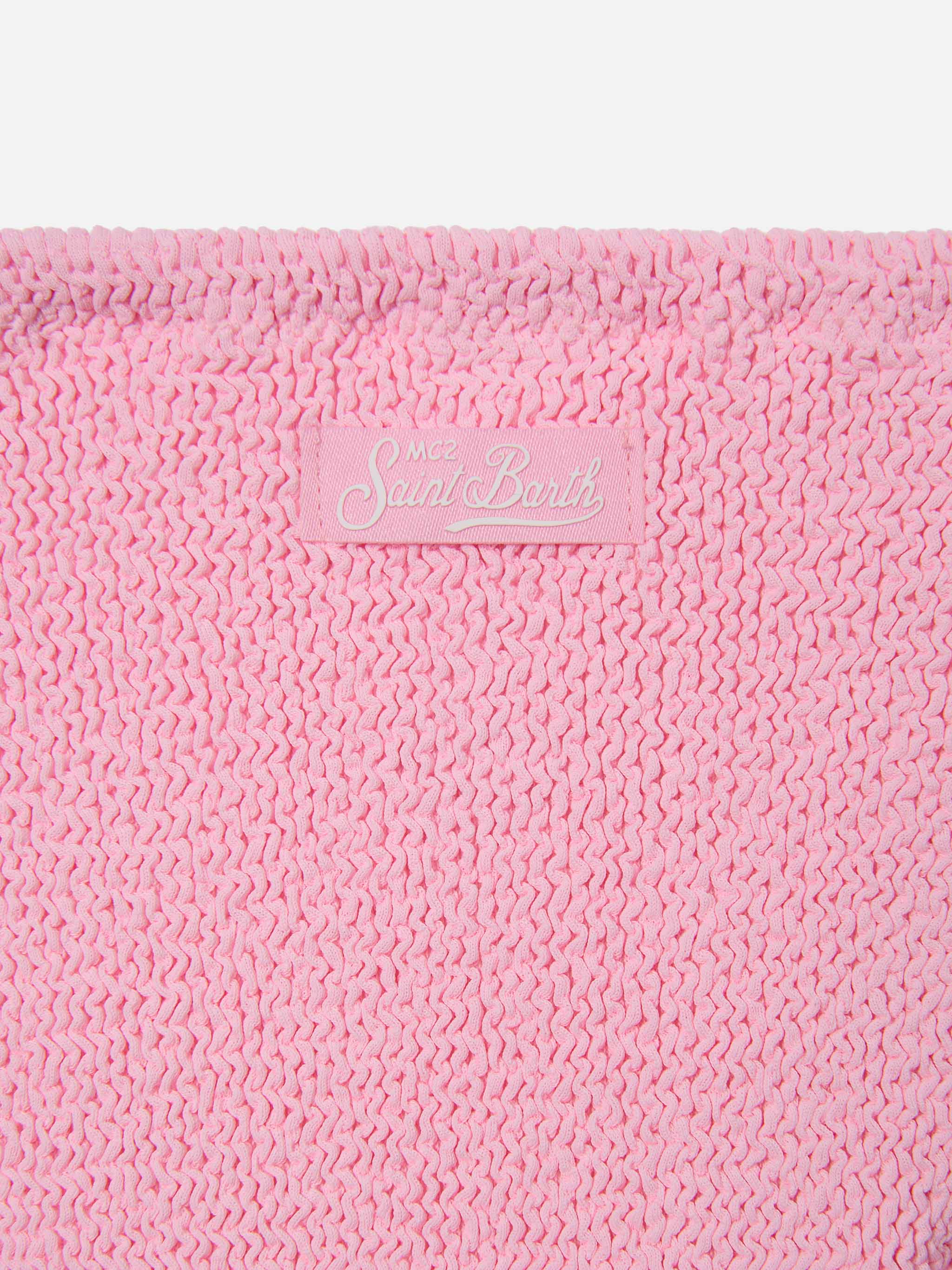 Bikini Baker in tessuto crinkle rosa chiaro - Image 3