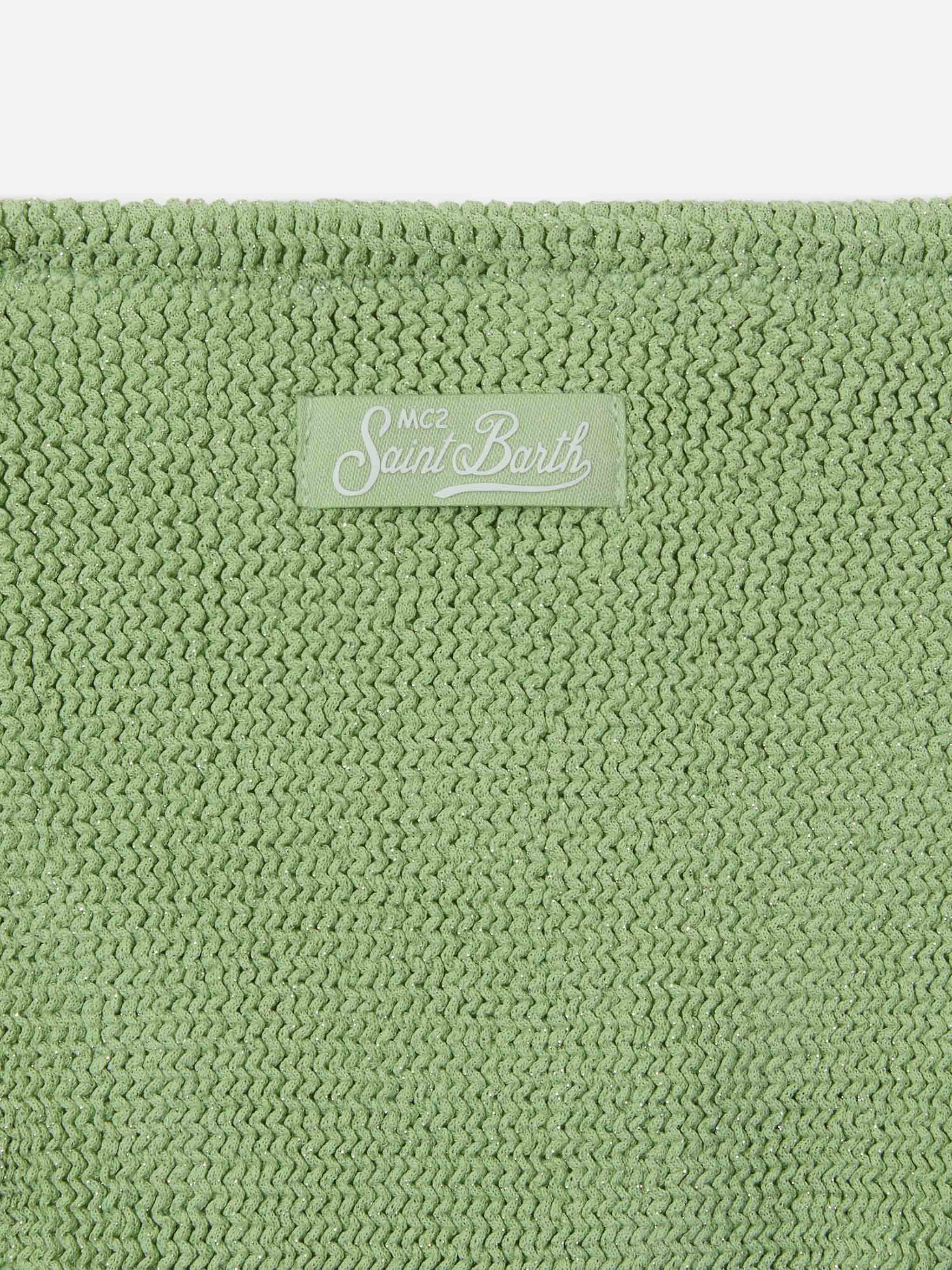 Bikini Baker in tessuto crinkle lurex verde menta - Image 3