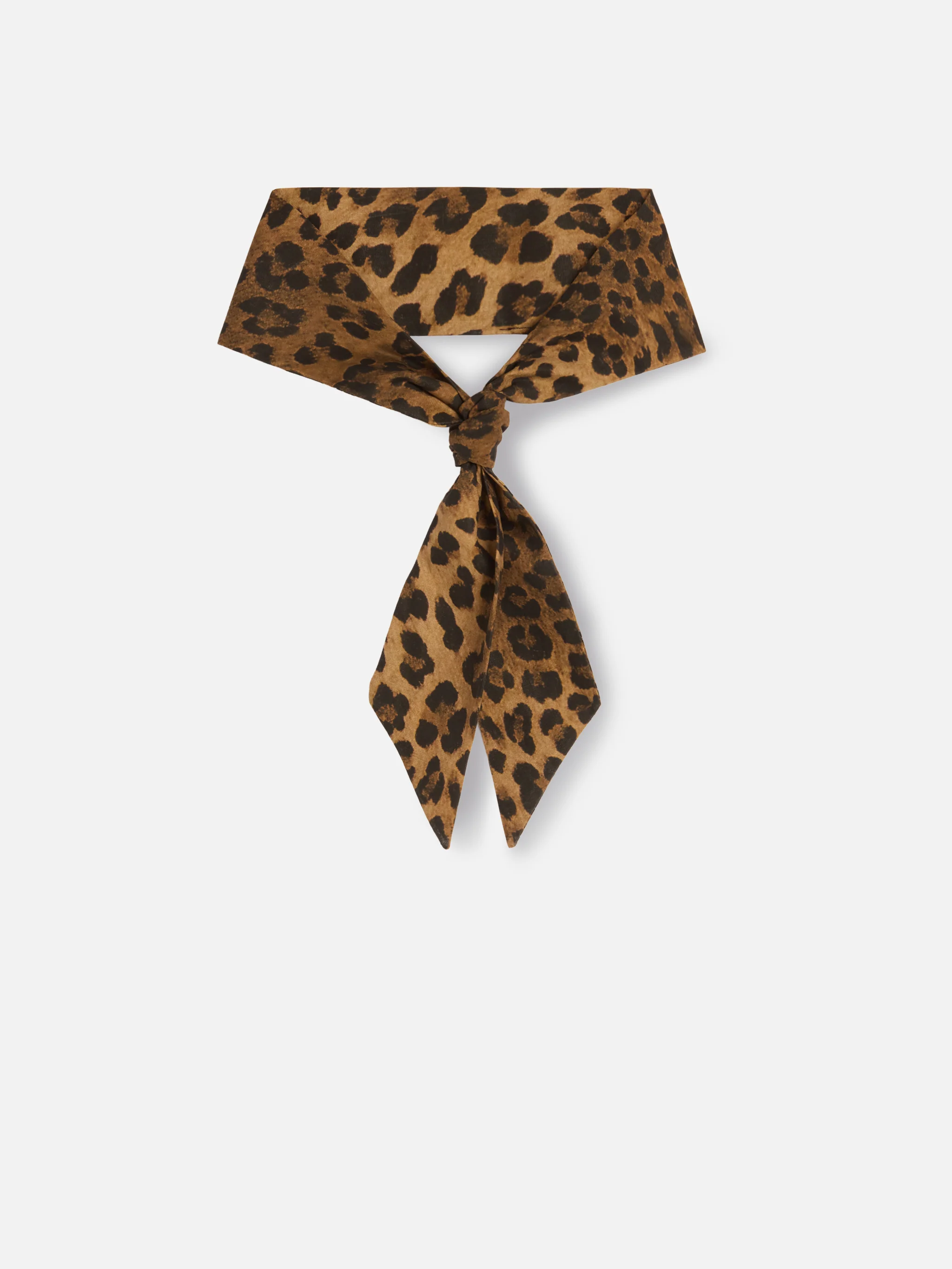 Foulard Band in cotone con stampa leopardata animalier - Image 2