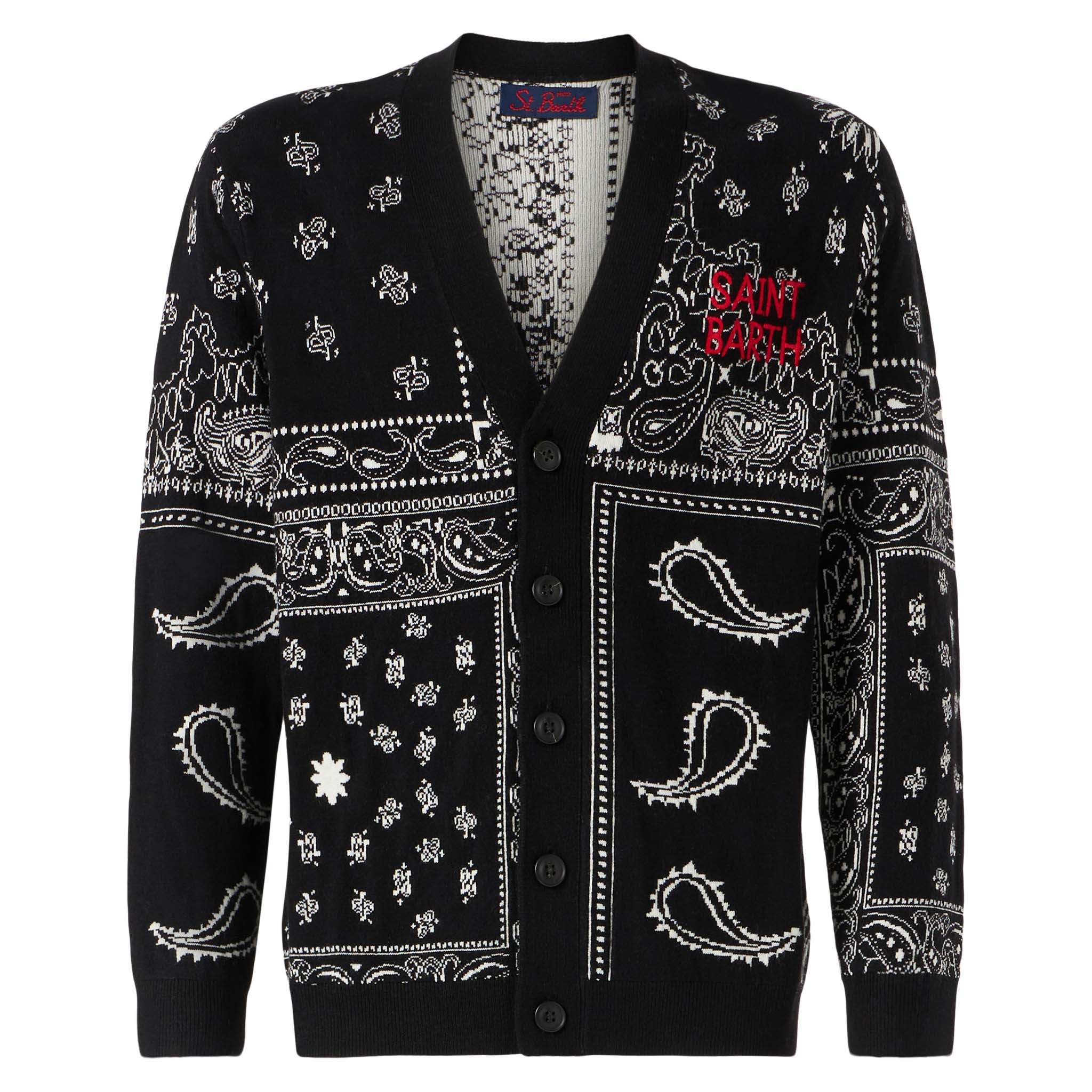 Cardigan in maglia bandana con ricamo Saint Barth - Image 4