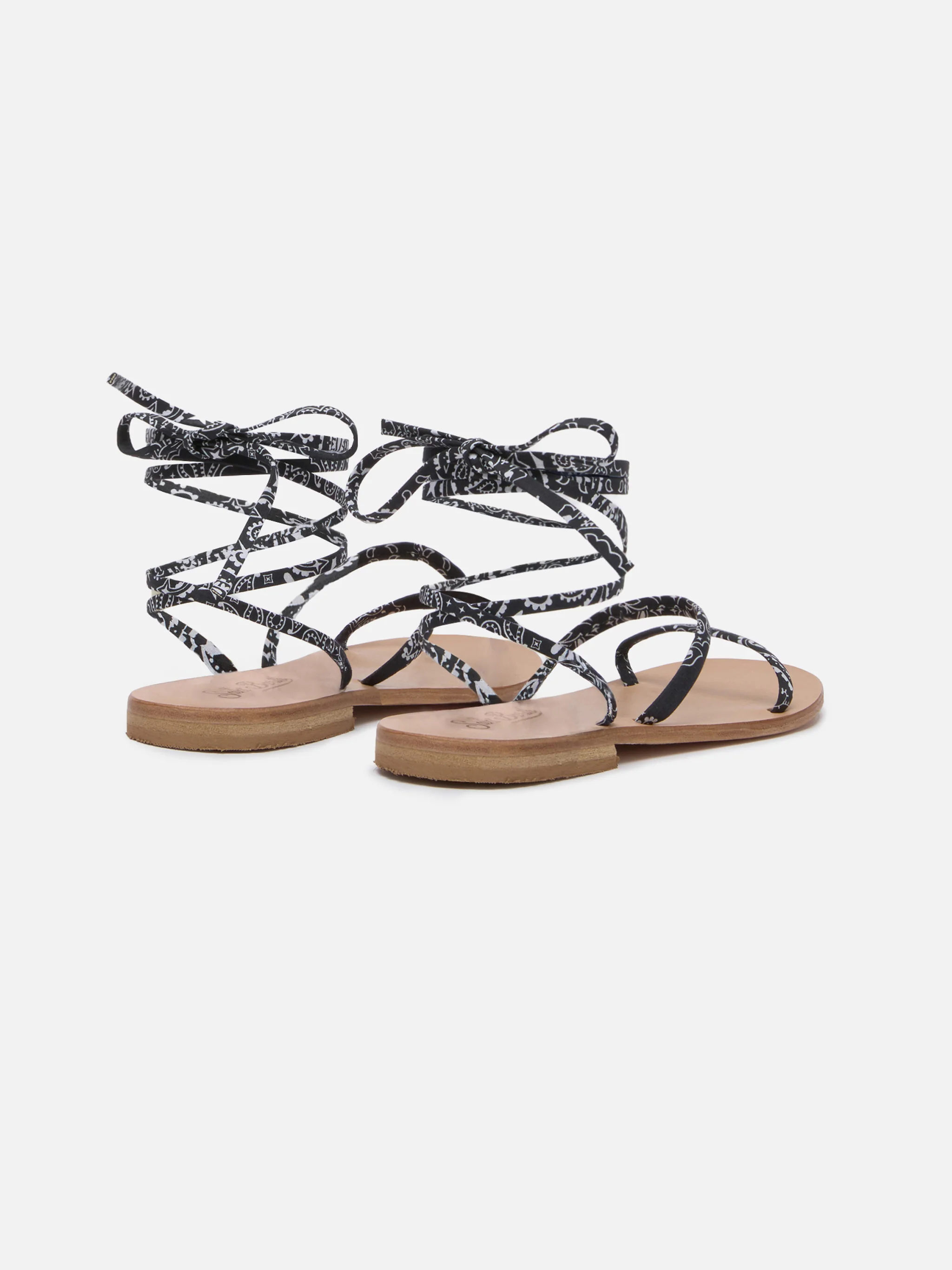 Wrap Flat Sandals con stampa bandana - Image 2