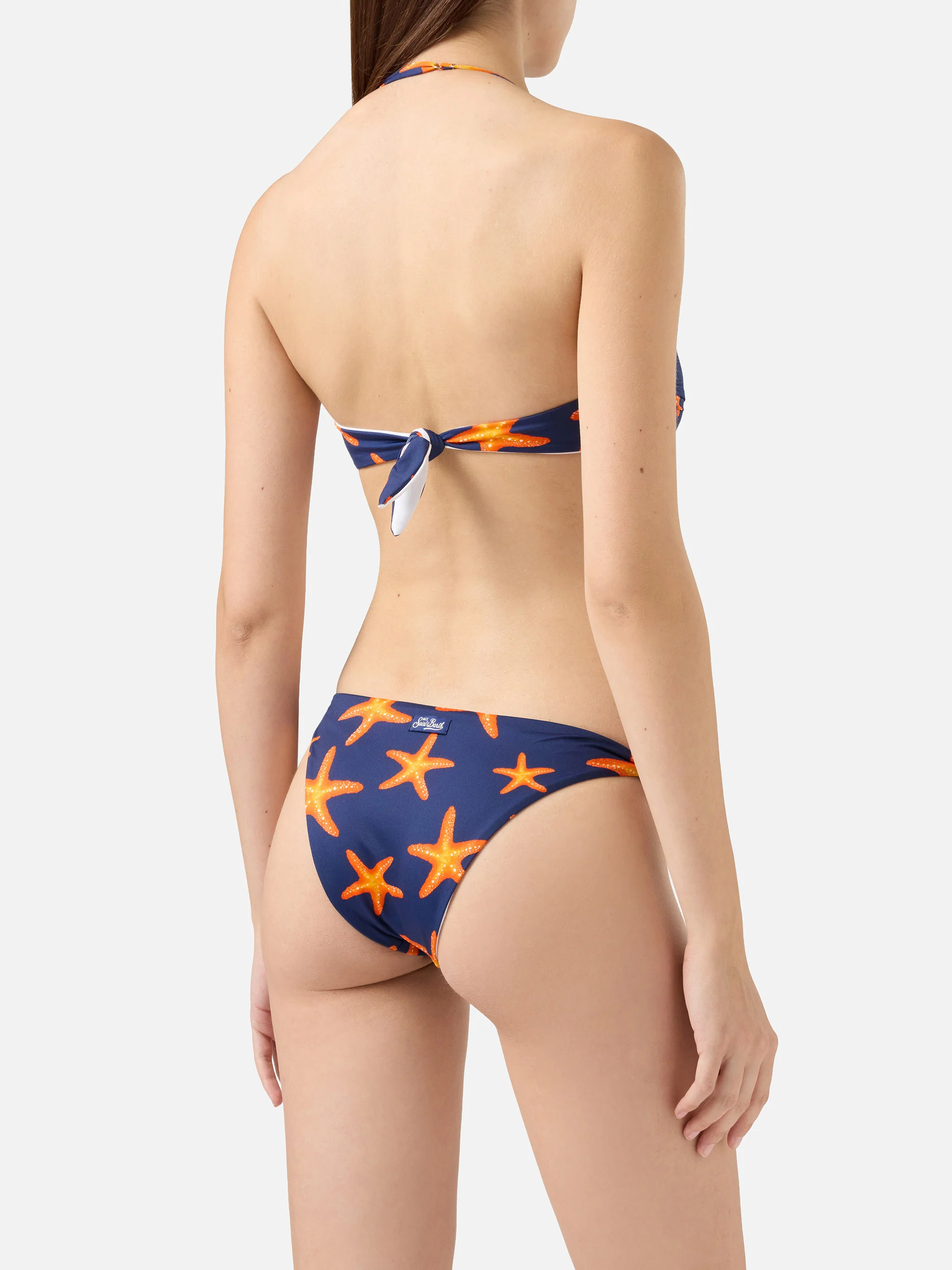 Bikini a fascia Tiarè Yali con stampa stelle marine - Image 4