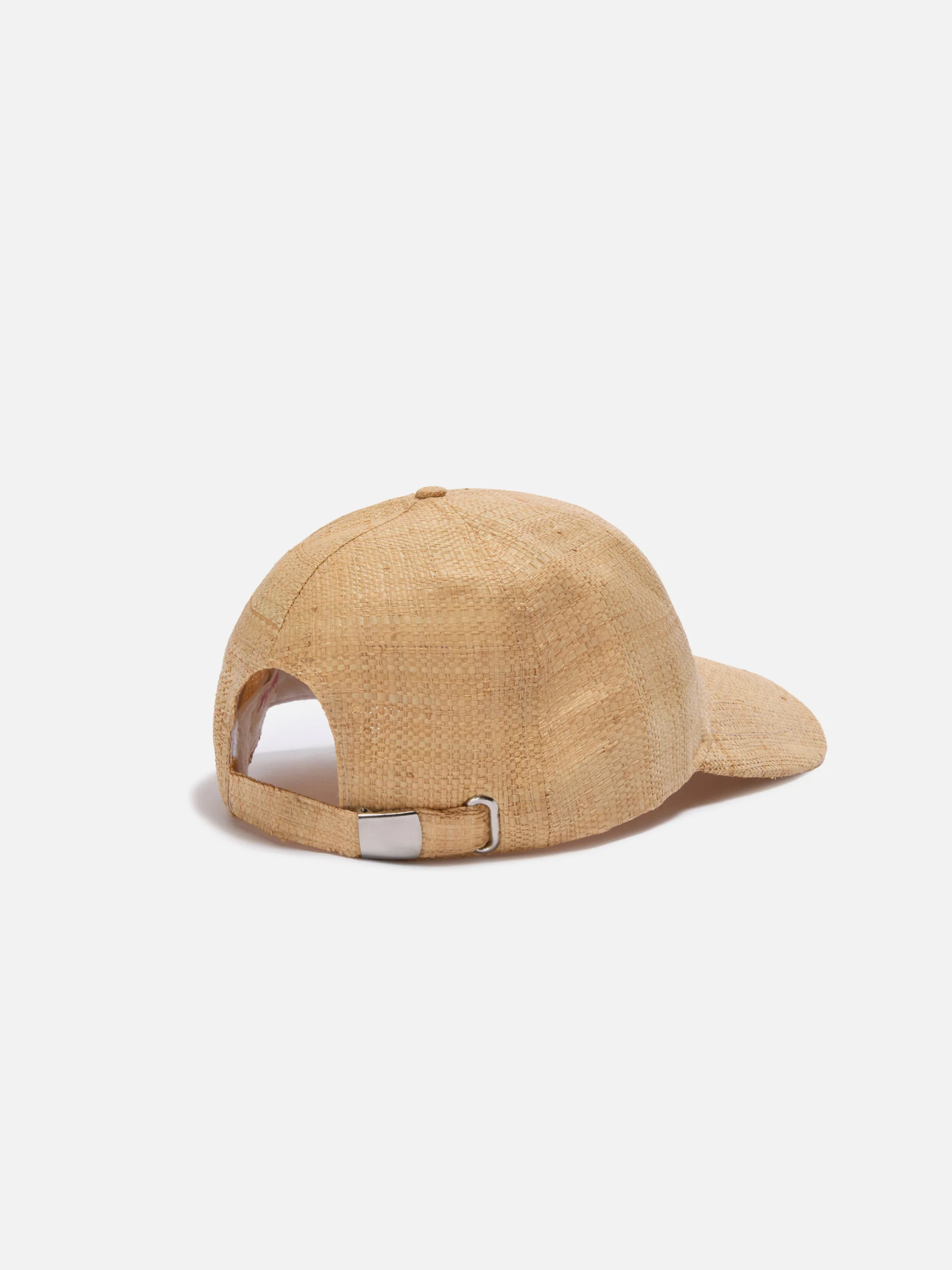 Cappellino da baseball in raffia beige con ricamo St. Barth - Image 3