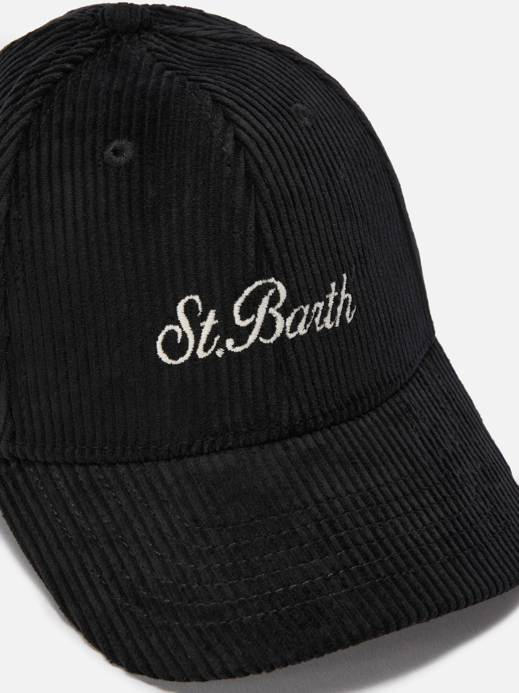 Cappello con visiera Baseball Corduroy in velluto a coste nero - Image 2