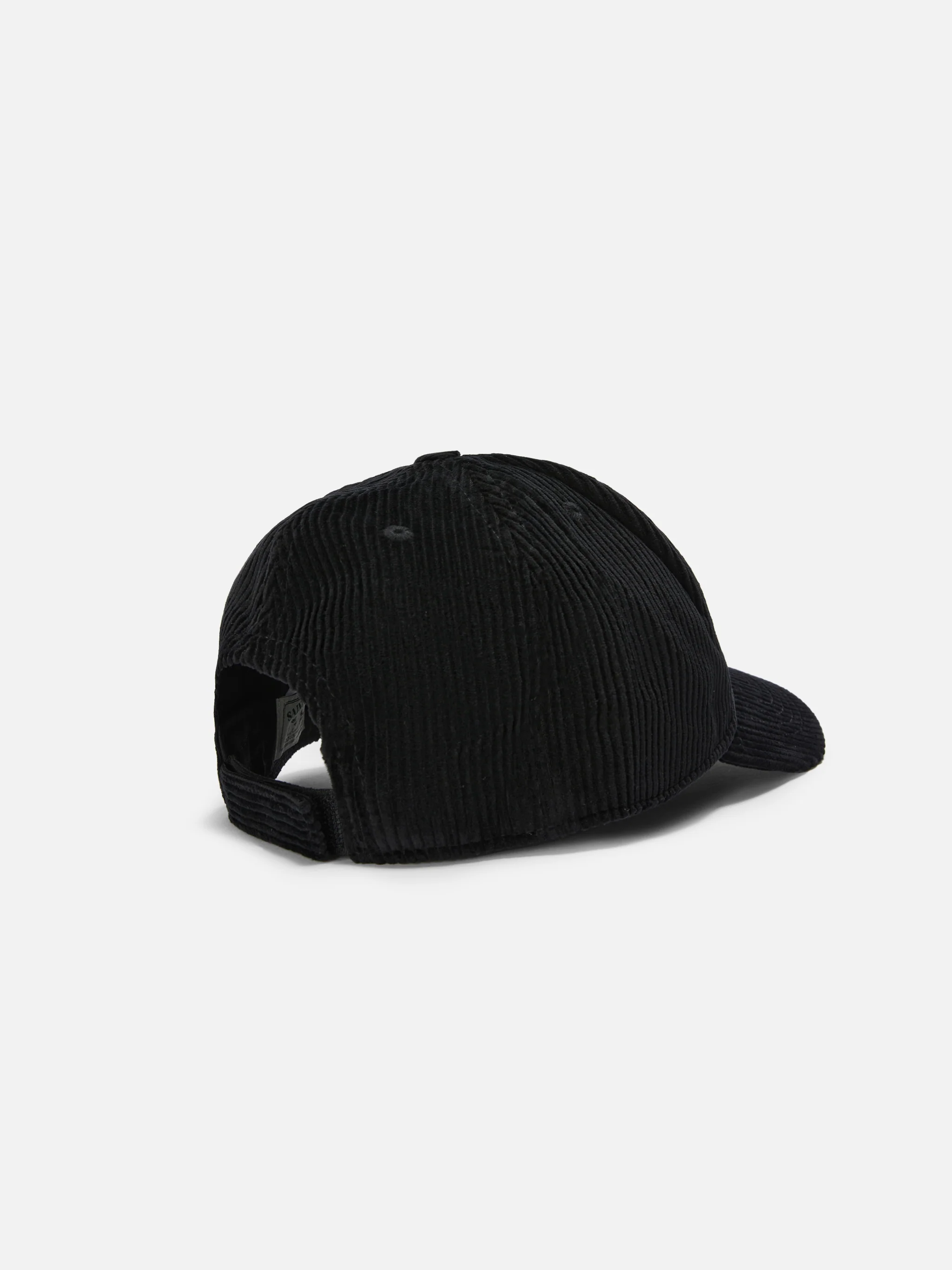 Cappello con visiera Baseball Corduroy in velluto a coste nero - Image 3