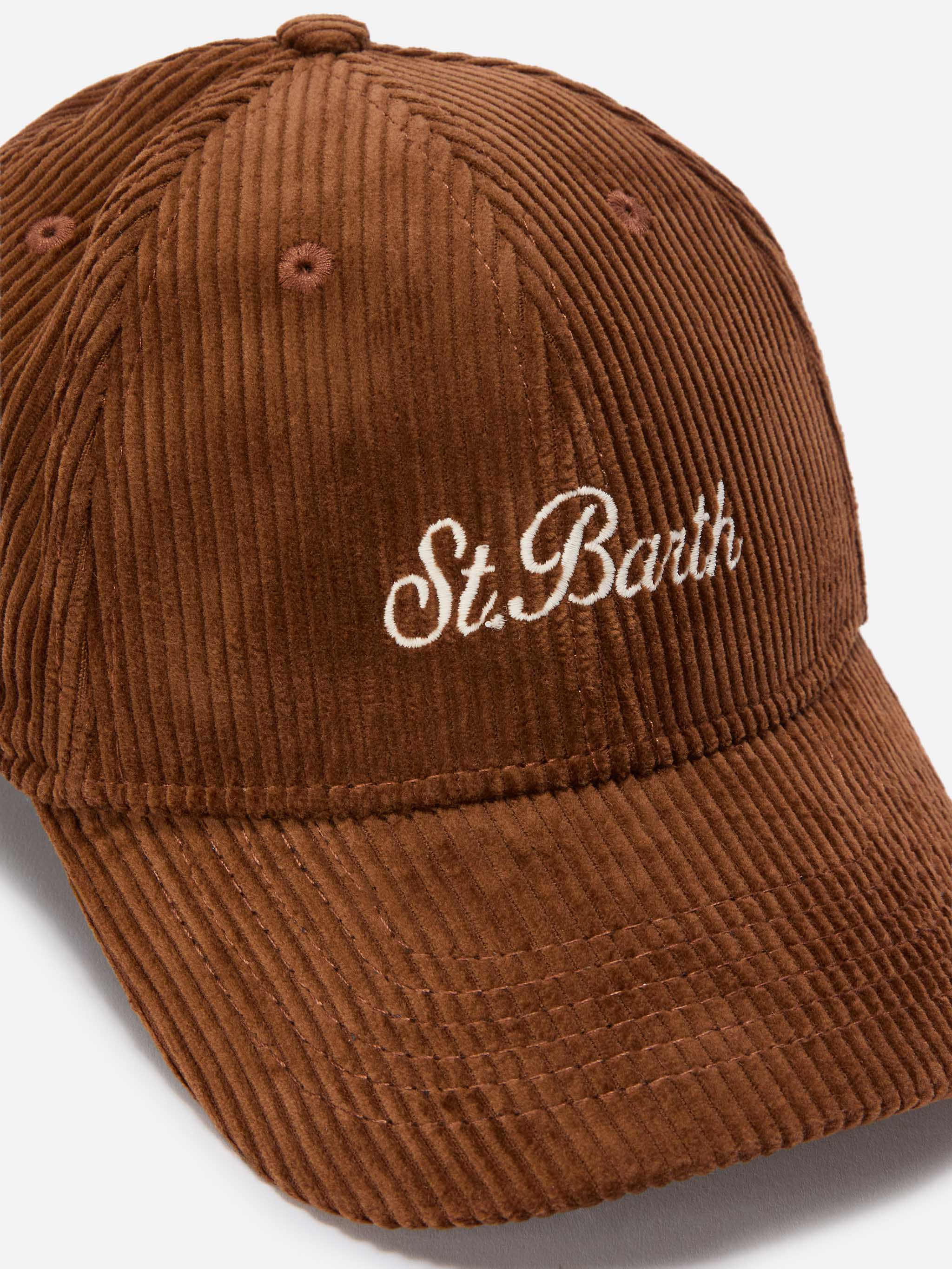 Cappello con visiera Baseball Corduroy in velluto a coste cammello - Image 2