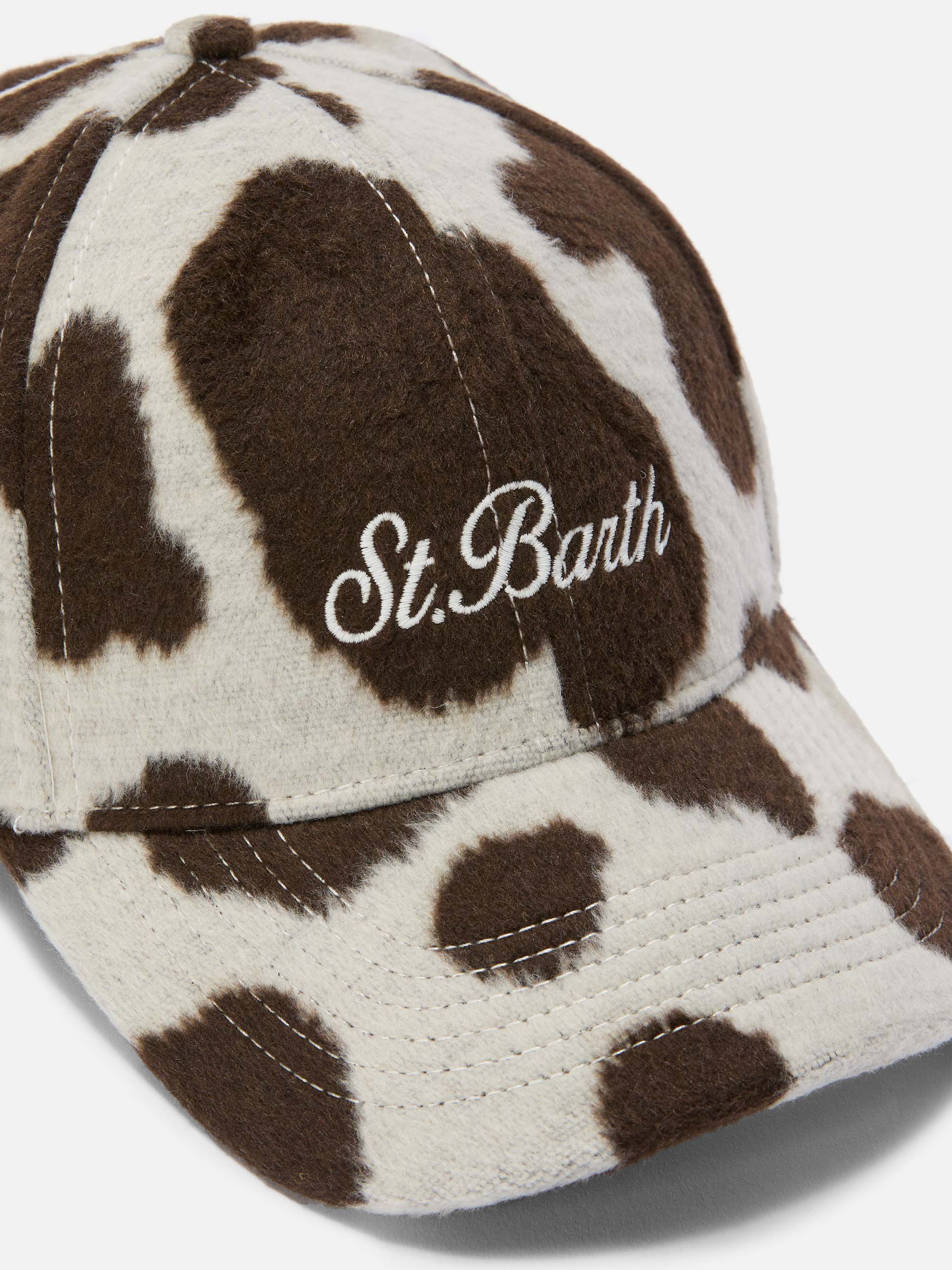 Cappello con visiera Baseball Felt in misto lana muccata - Image 2