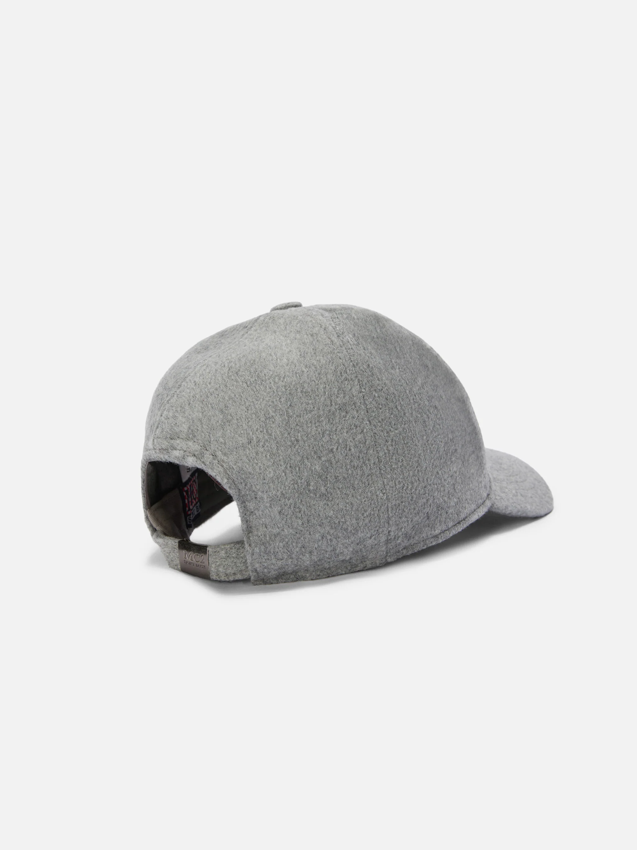 Cappello con visiera Baseball Felt in misto lana grigio - Image 3