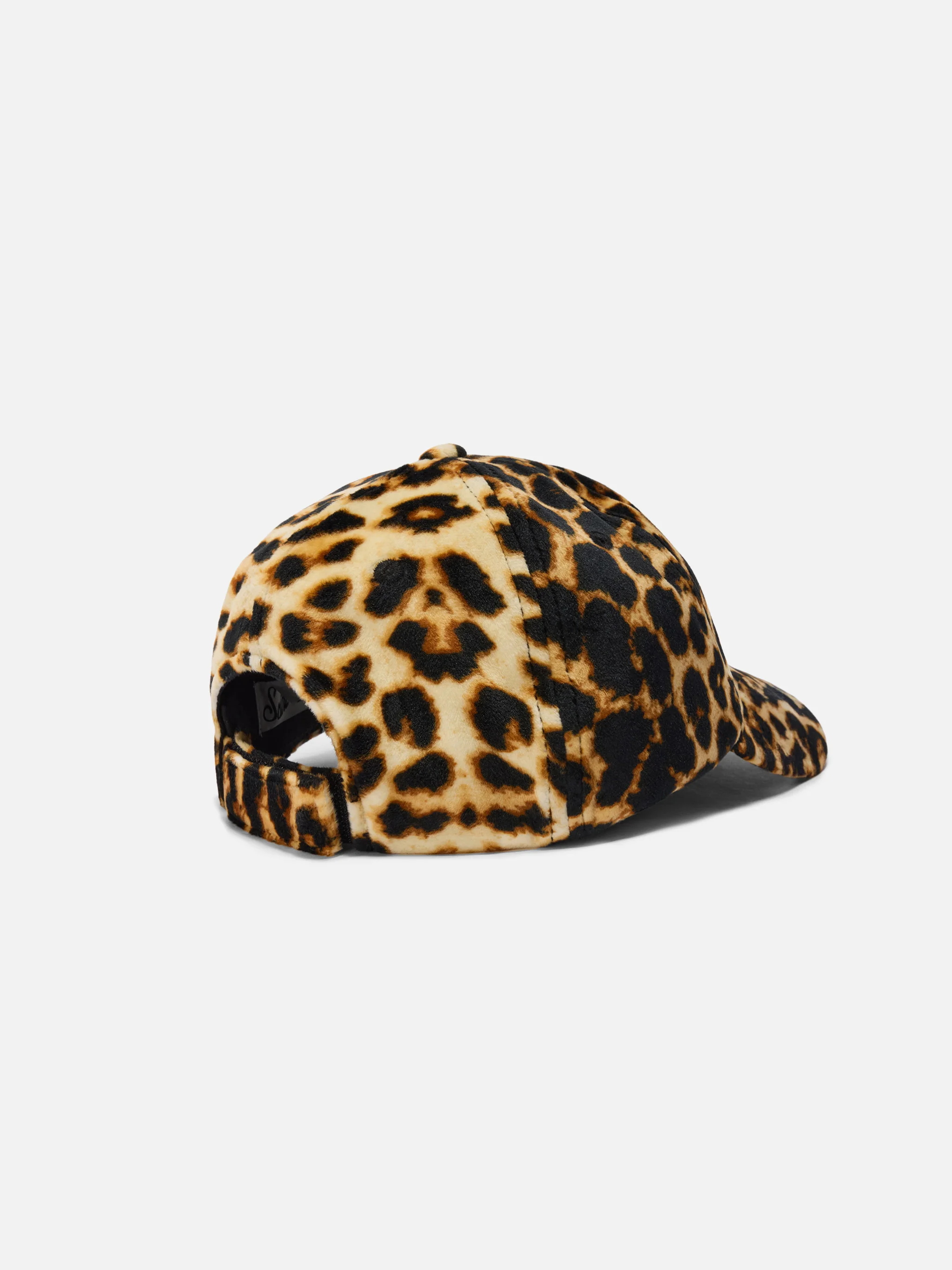 Cappello con visiera Baseball Velvet in velluto leopardato - Image 3