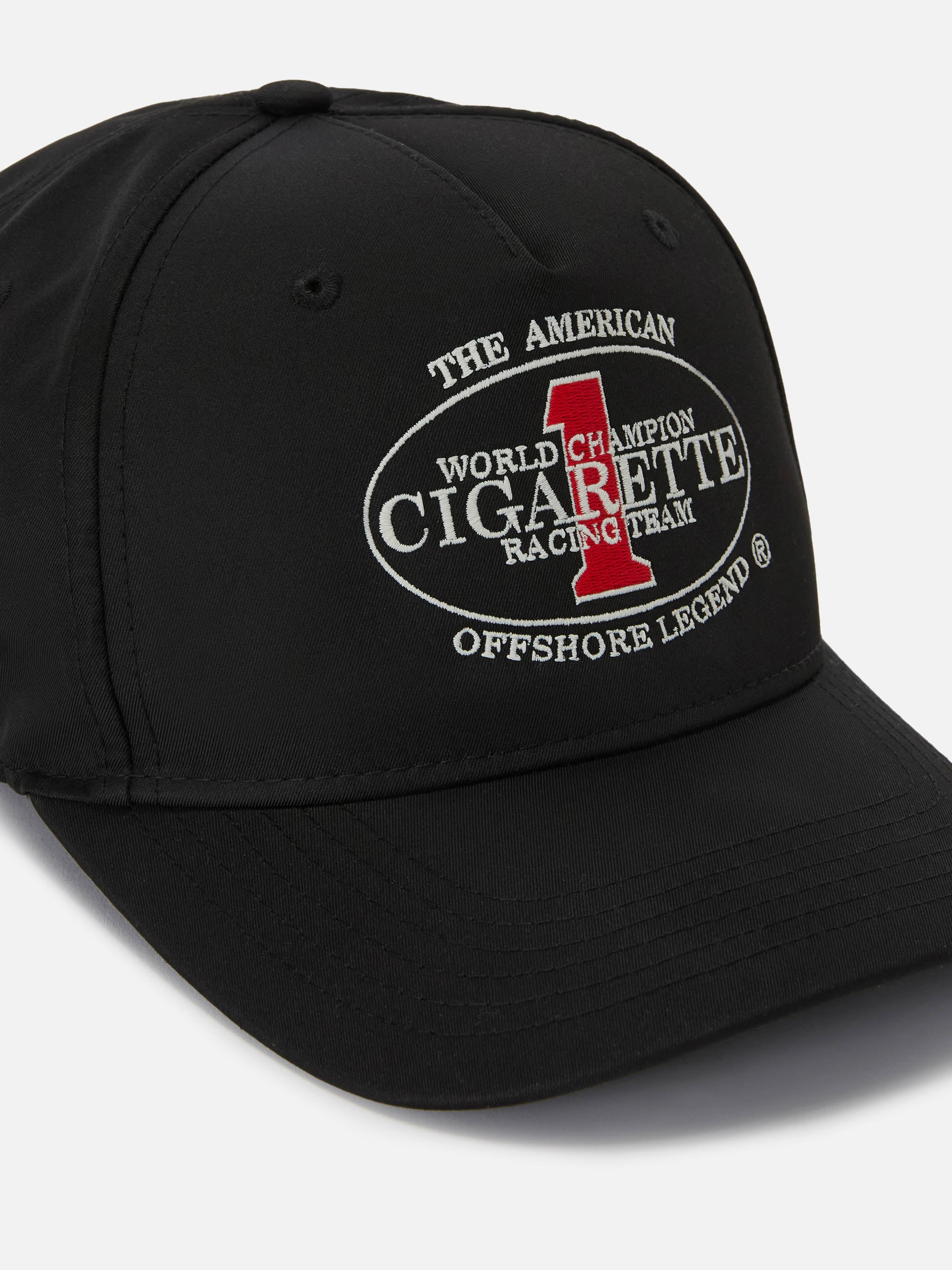 Cappellino Baseball con visiera in nero con ricamo Cigarette | Special Edition - Image 2