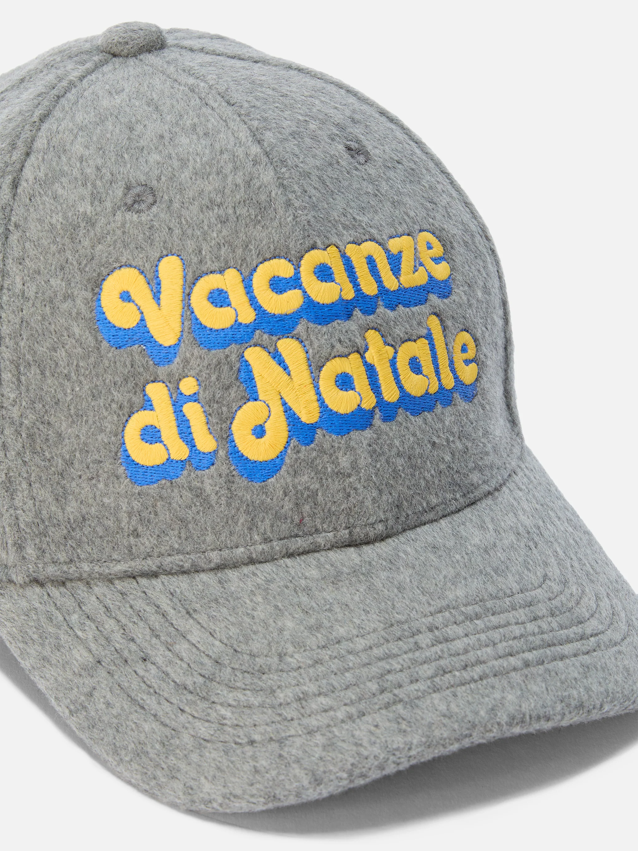Cappello con visiera Baseball Wool in misto lana con ricamo Vacanze di Natale | VACANZE DI NATALE SPECIAL EDITION - Image 2