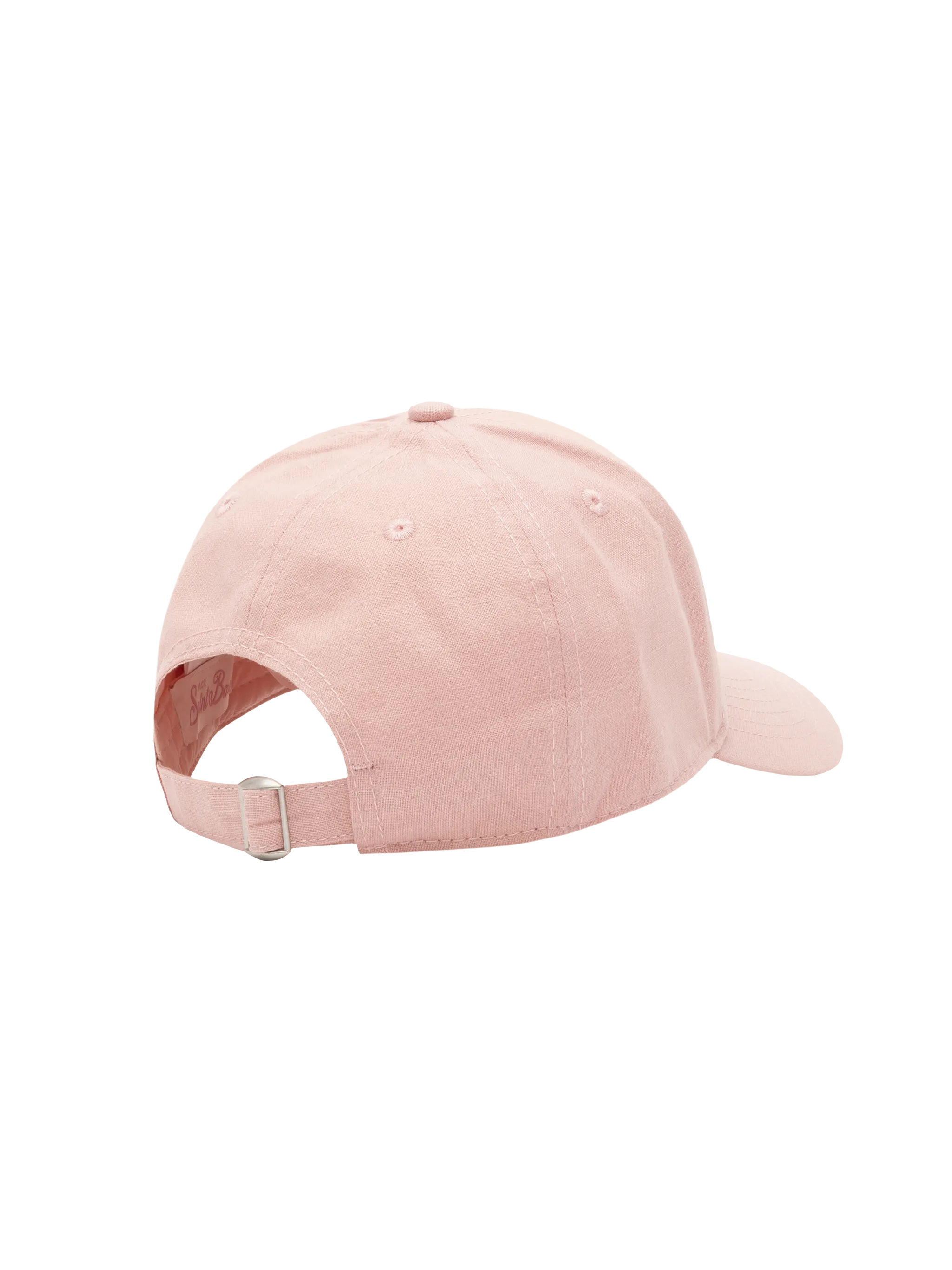 Cappellino da baseball in lino e cotone rosa - Image 3