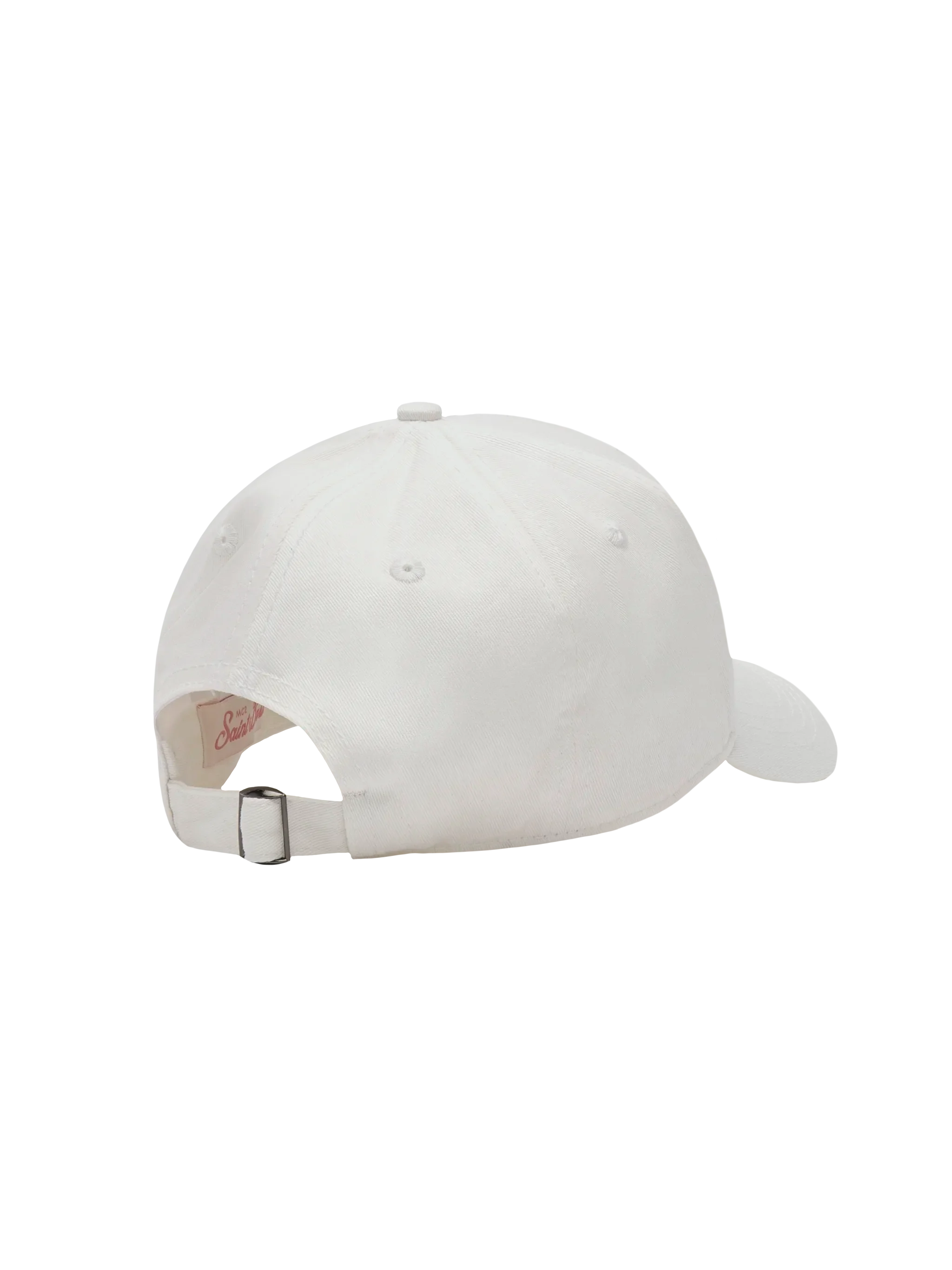 Cappellino da baseball in cotone bianco con strass - Image 3