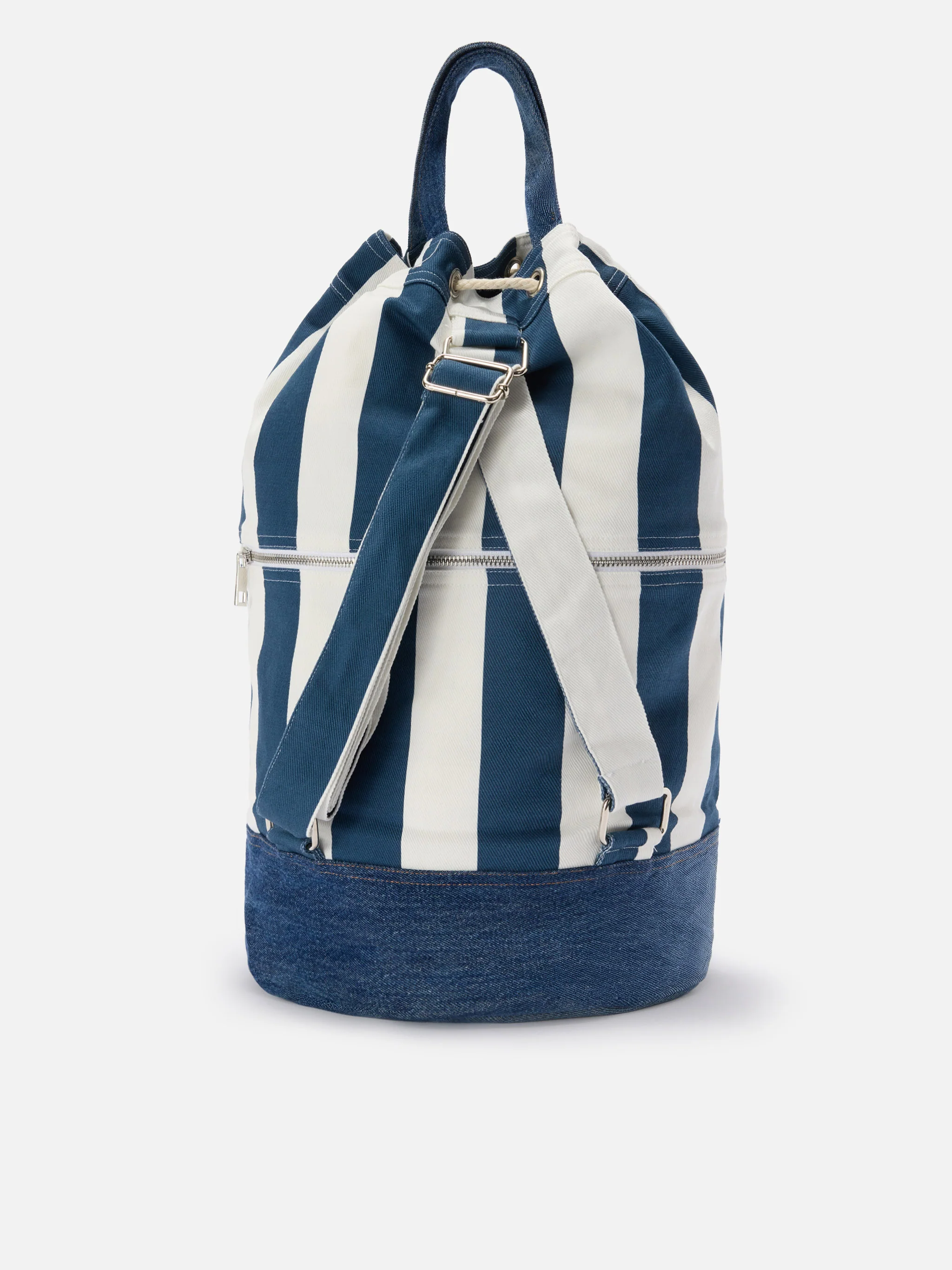 Zaino Beach Backpack in tessuto a righe con logo ricamato - Image 3