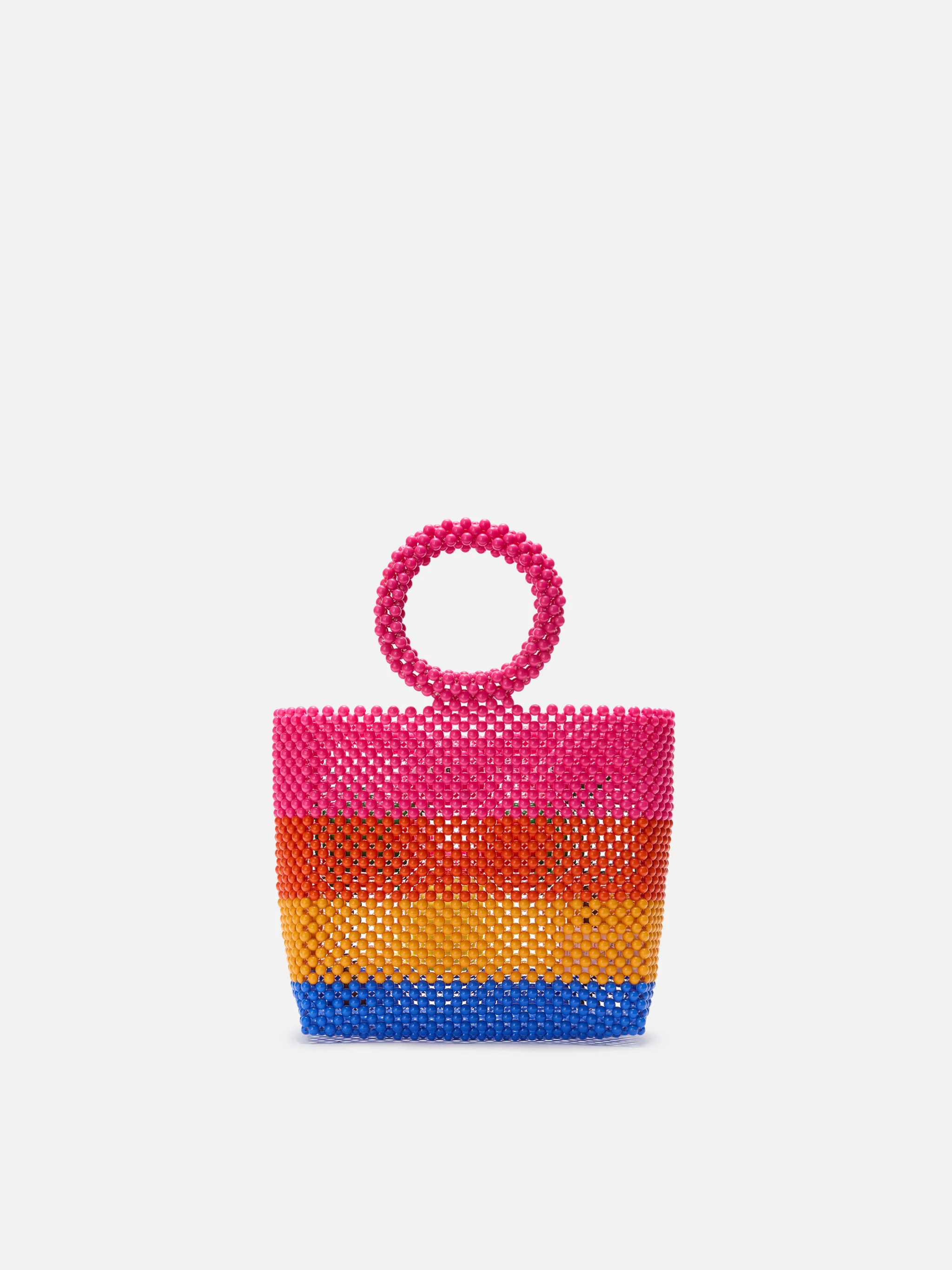 Borsa Beaded Big Bag a righe multicolore - Image 4