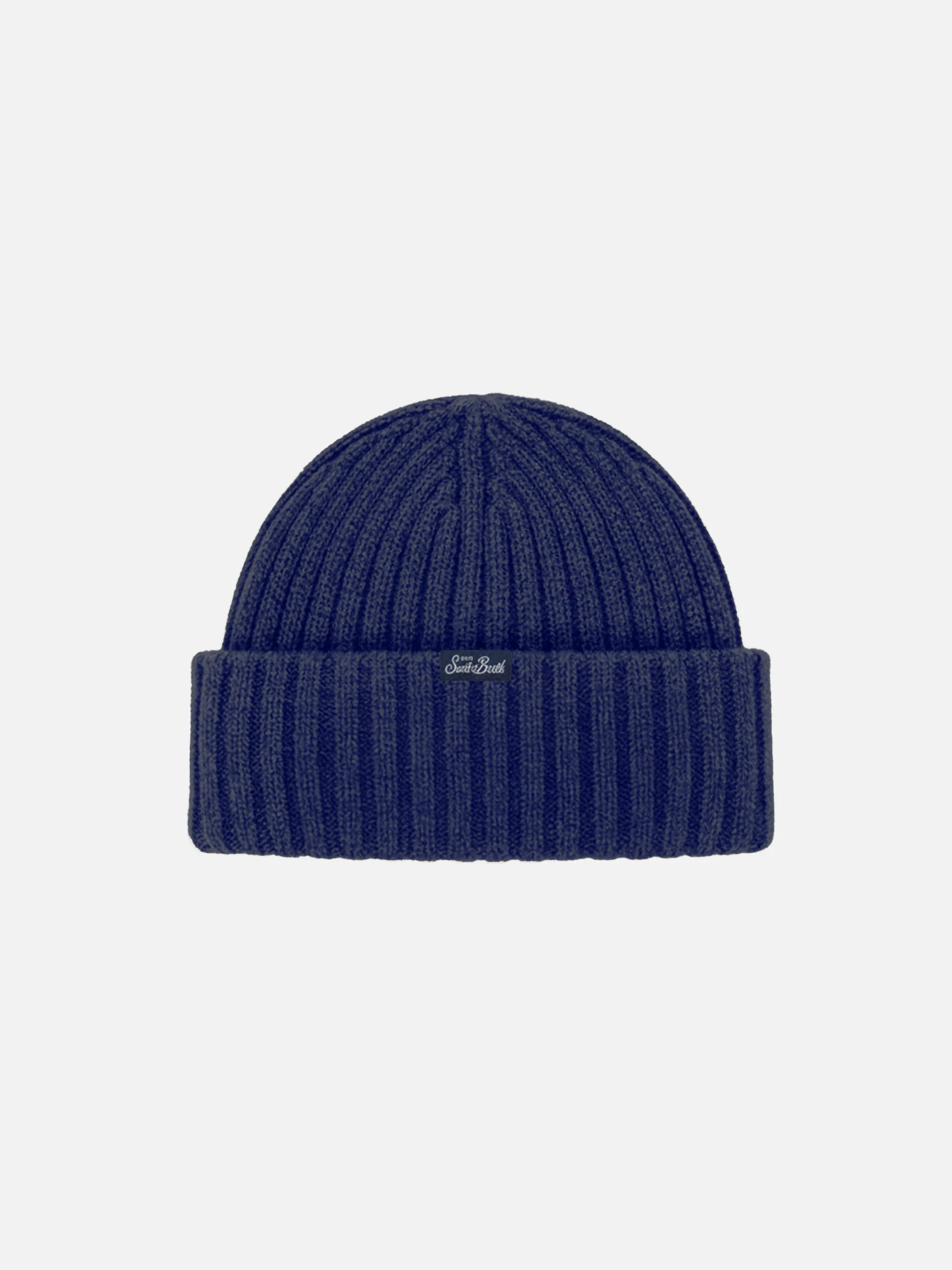 Beanie Wengen in misto cashmere blu con ricamo Super G | SUPER G SPECIAL EDITION - Image 2