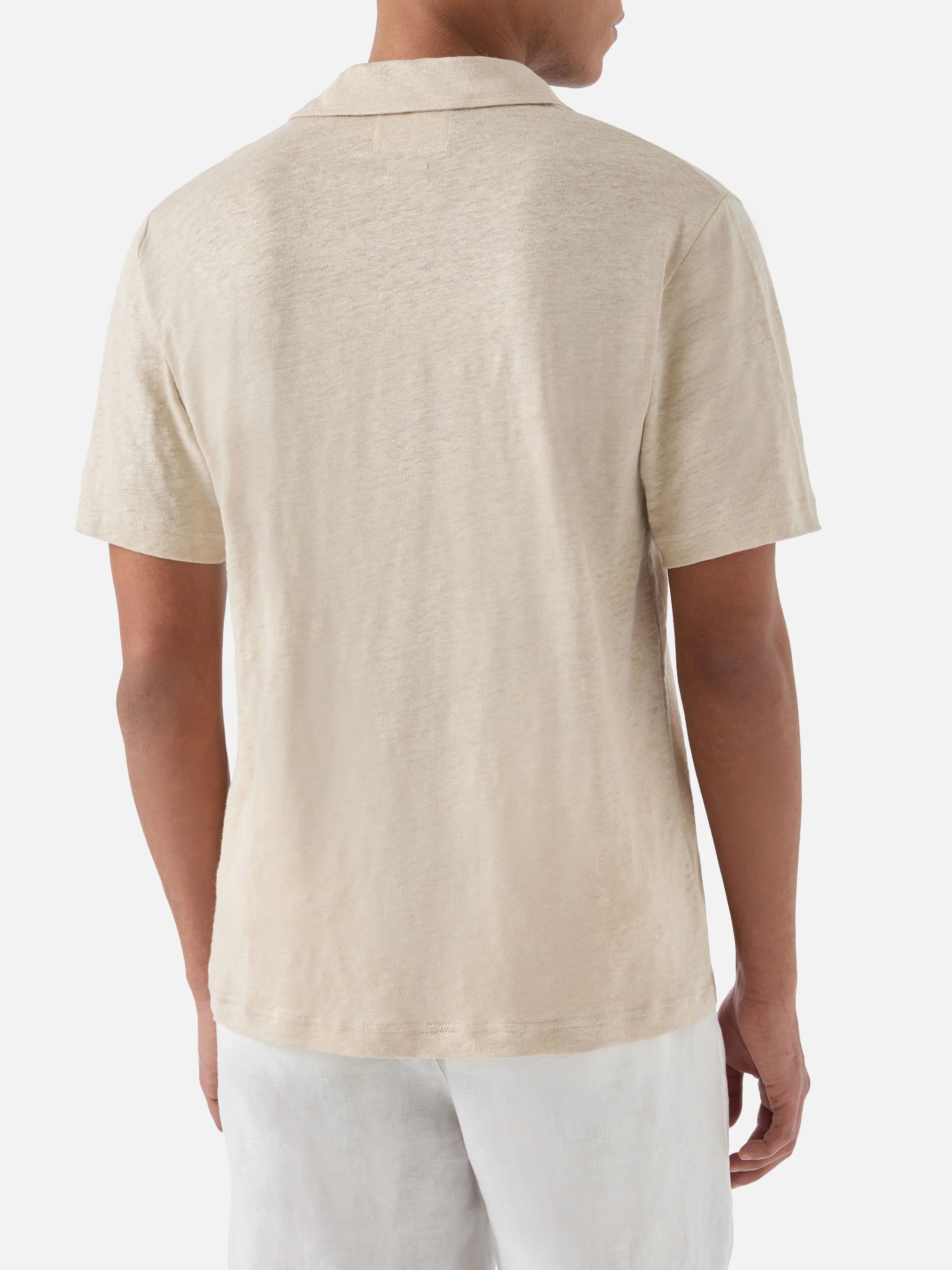 Polo Fraser in puro lino beige - Image 3