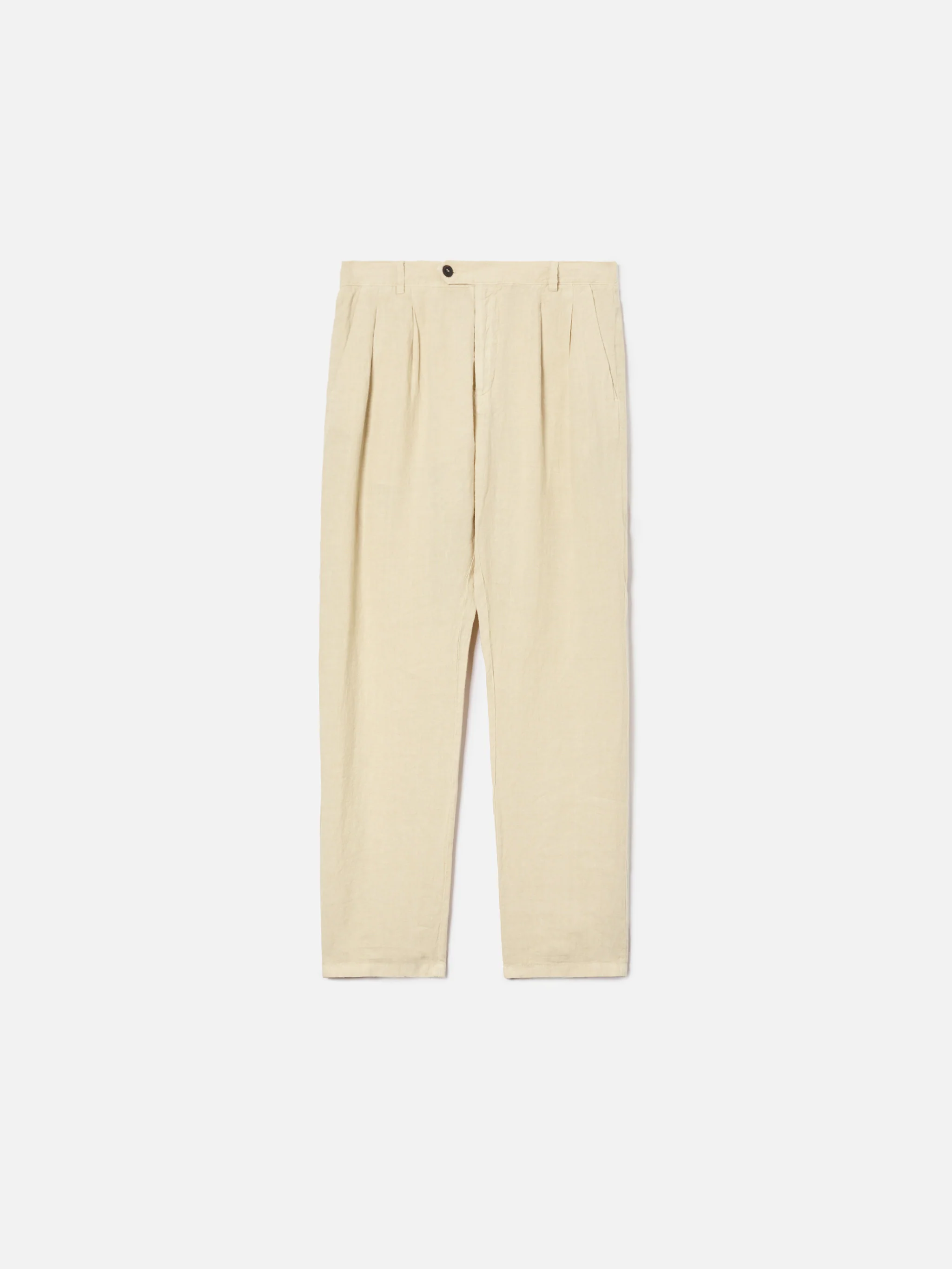 Pantalone Havier lungo in puro lino beige - Image 4