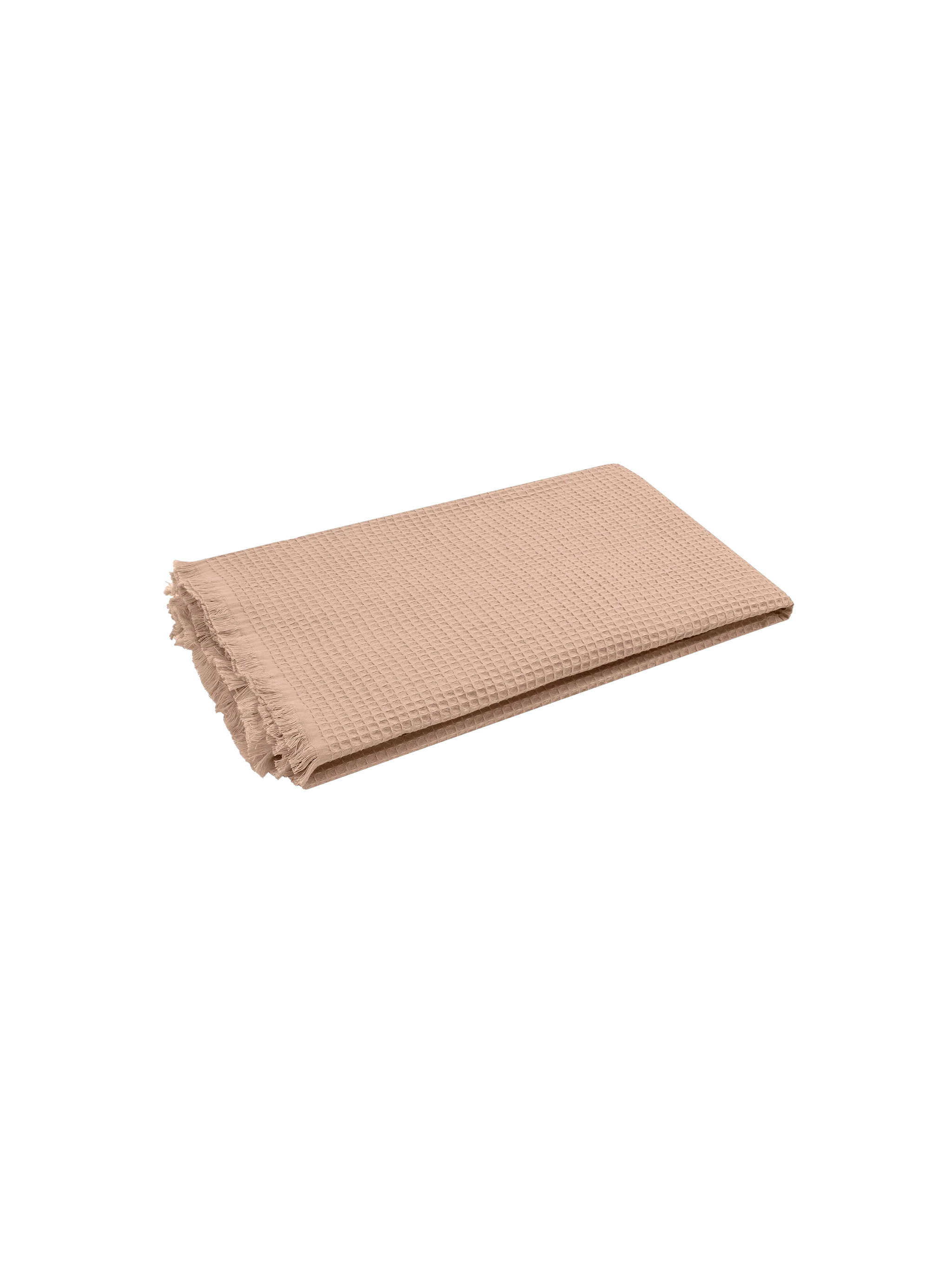Telo mare FoutaSac in cotone a nido d'ape beige - Image 3