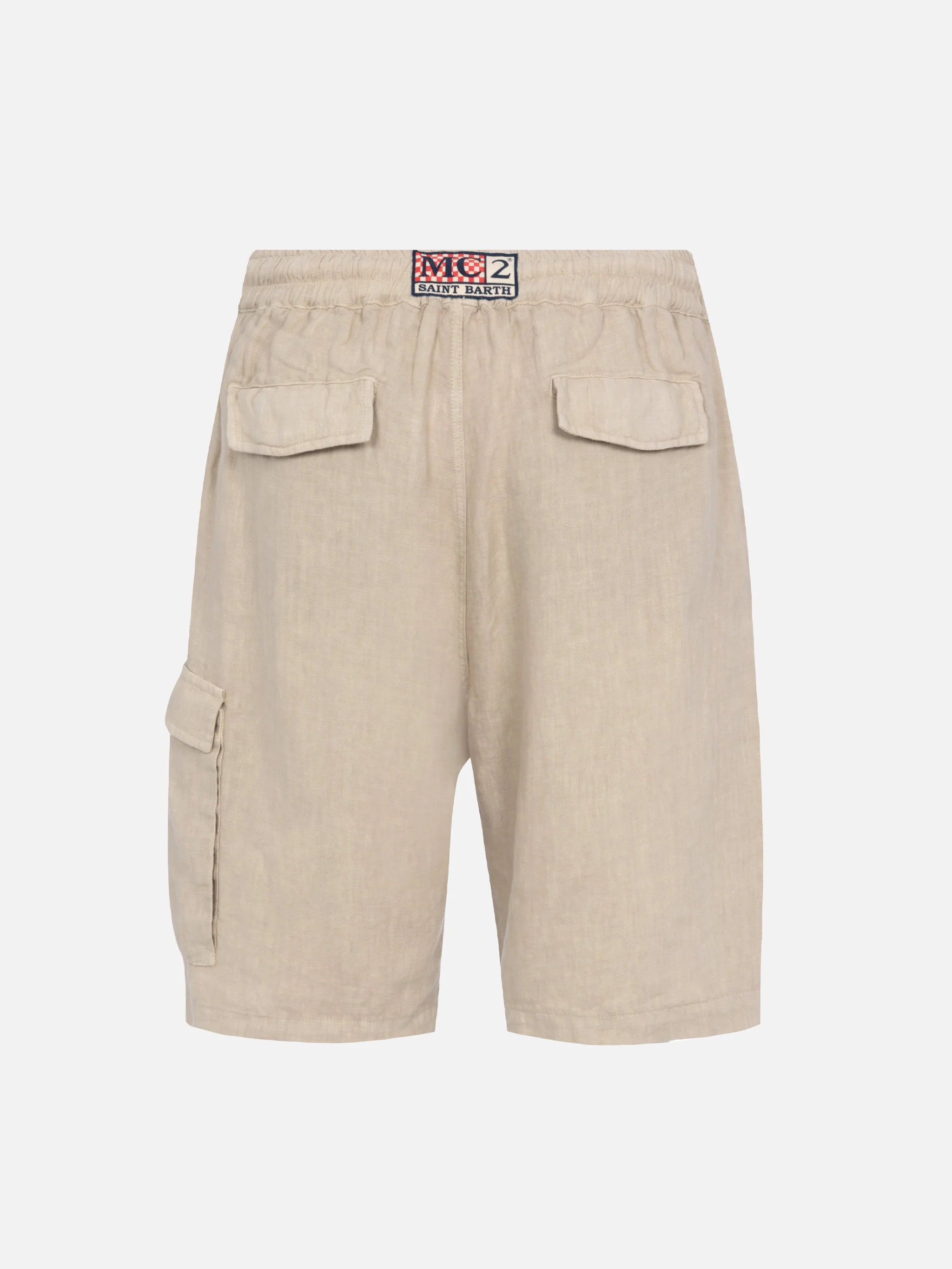 Bermuda in lino beige Marseille - Image 5