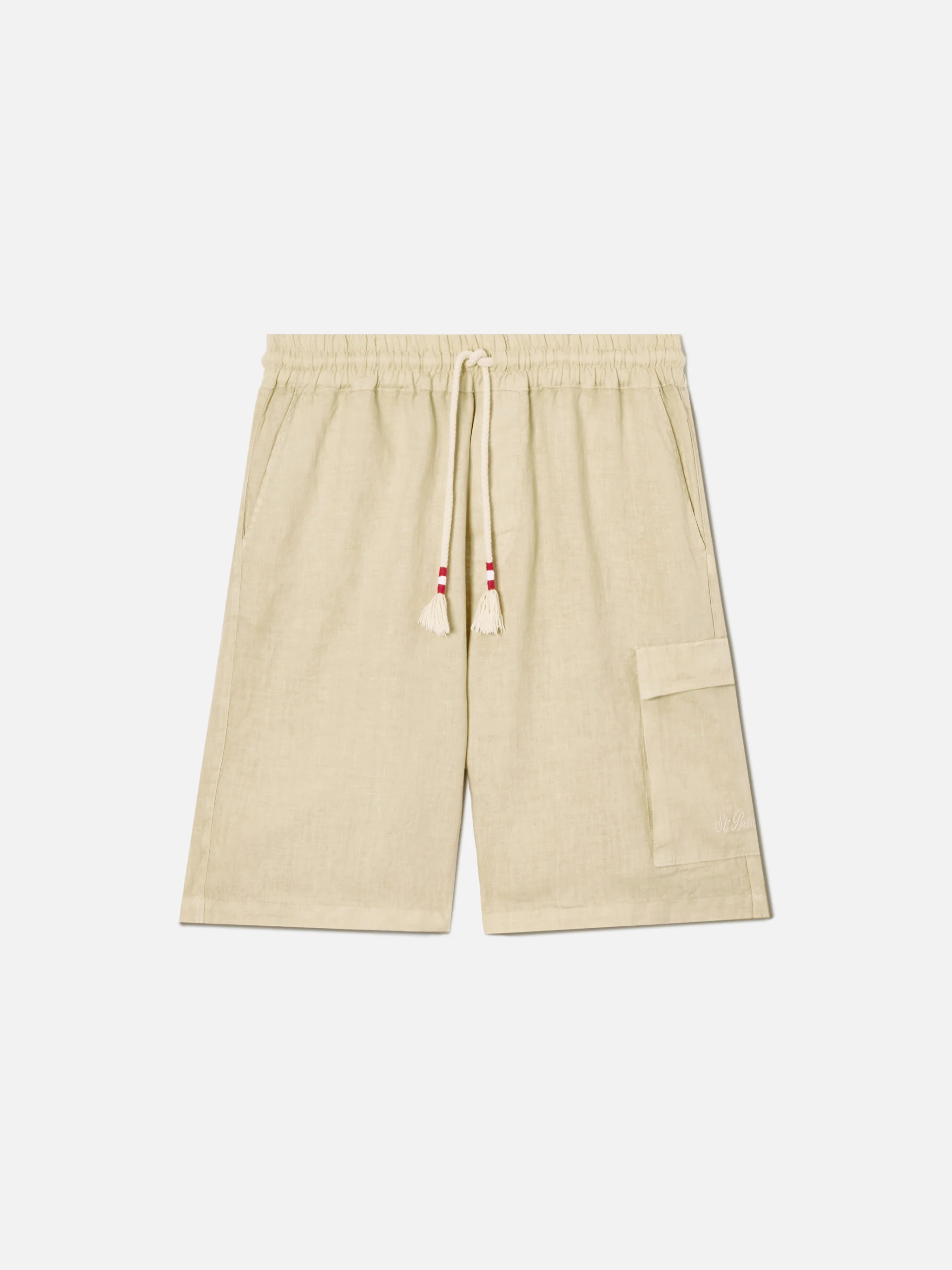 Bermuda Marseille in puro lino beige - Image 4