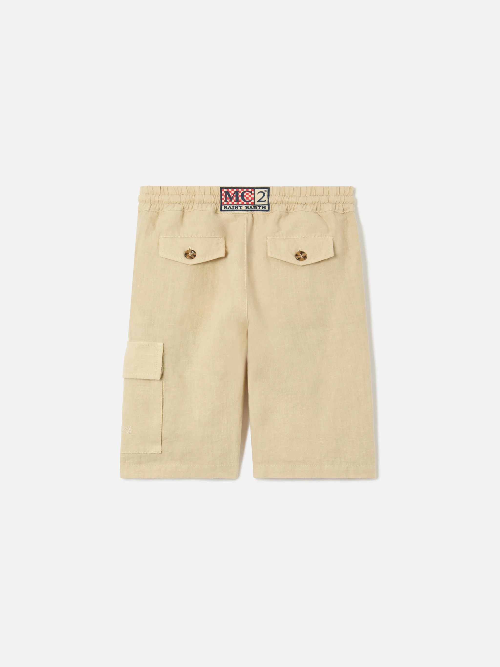 Shorts Marseille Jr in lino beige - Image 2
