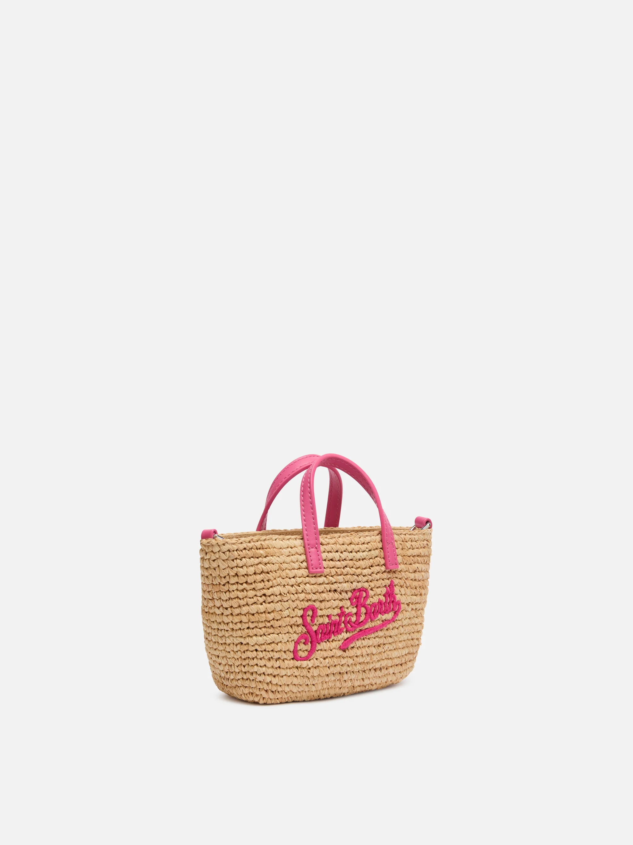Rafia City Micro Bag beige con ricamo Saint Barth - Image 4